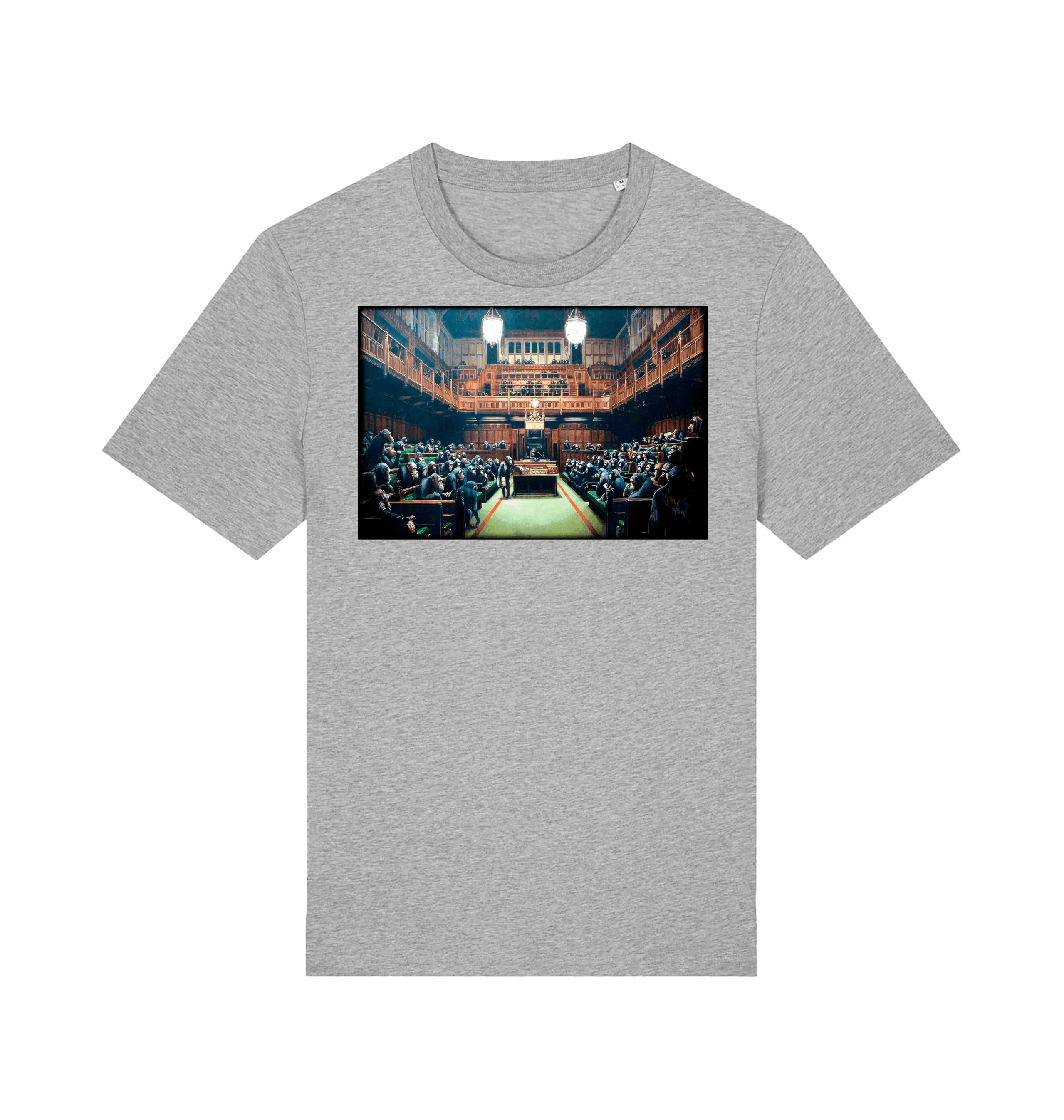 Heather Grey Printed T-shirt Front