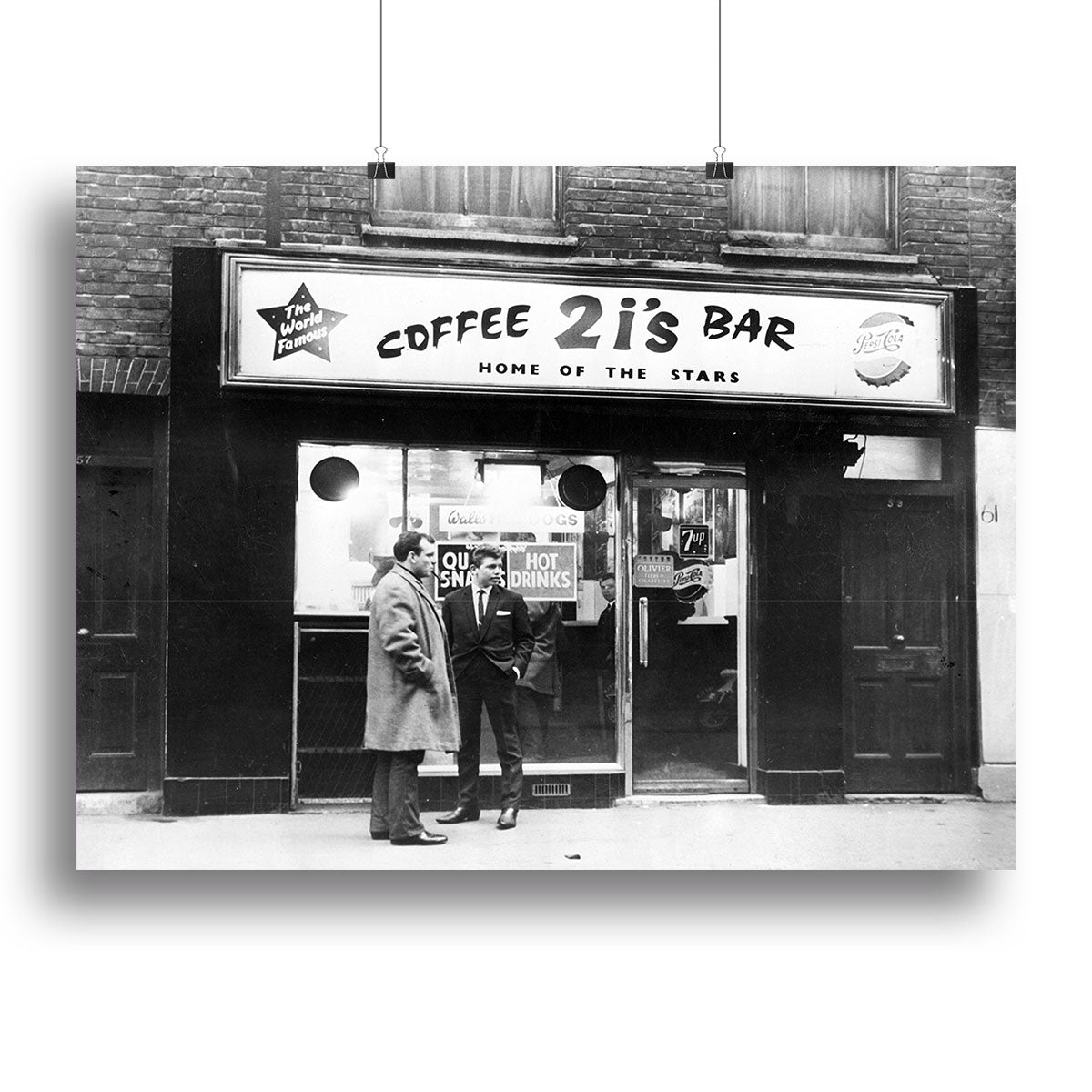 2is Coffee Bar in Old Compton Street Soho 1963 Poster - Unframed
