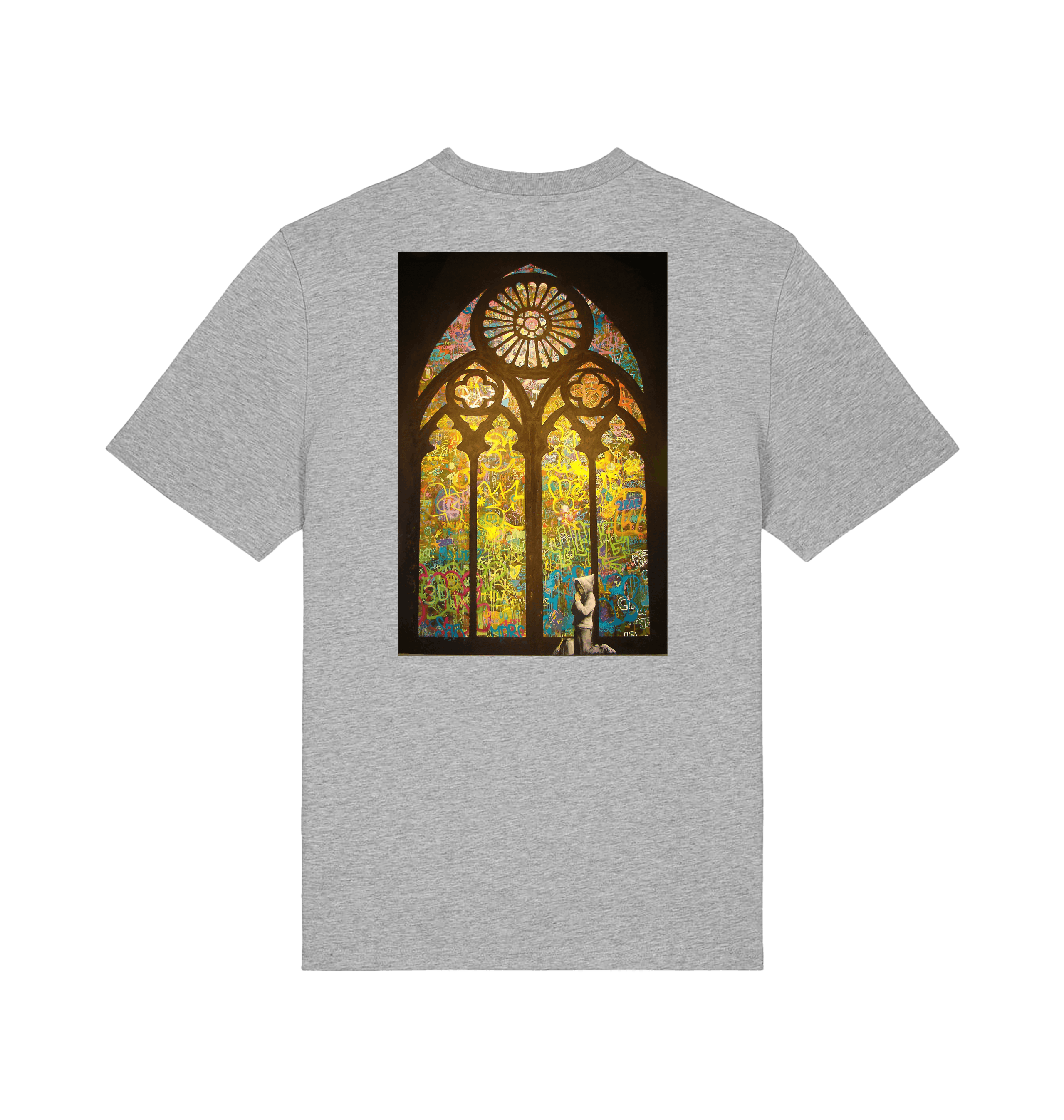 Heather Grey Printed T-shirt Back