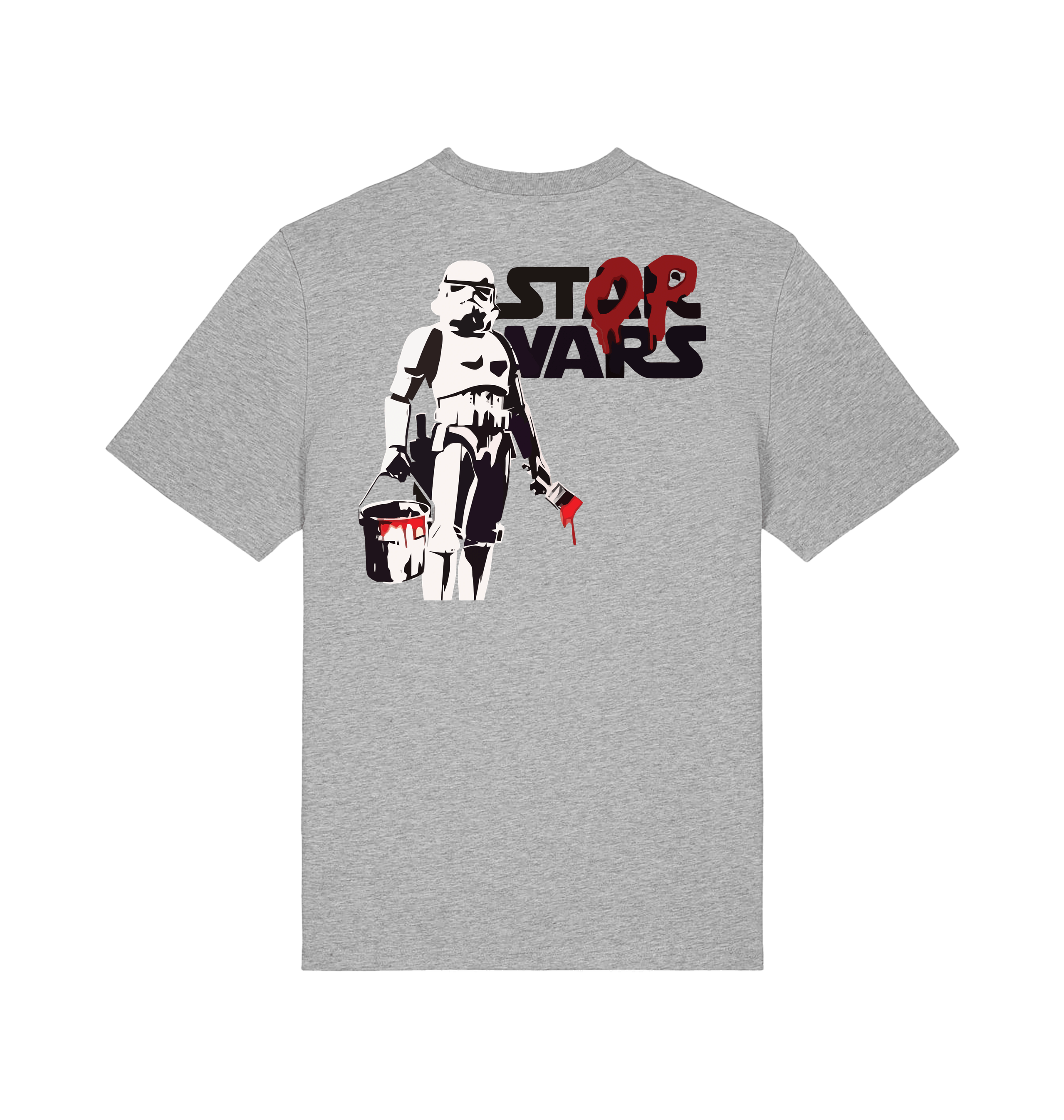 Heather Grey Printed T-shirt Back