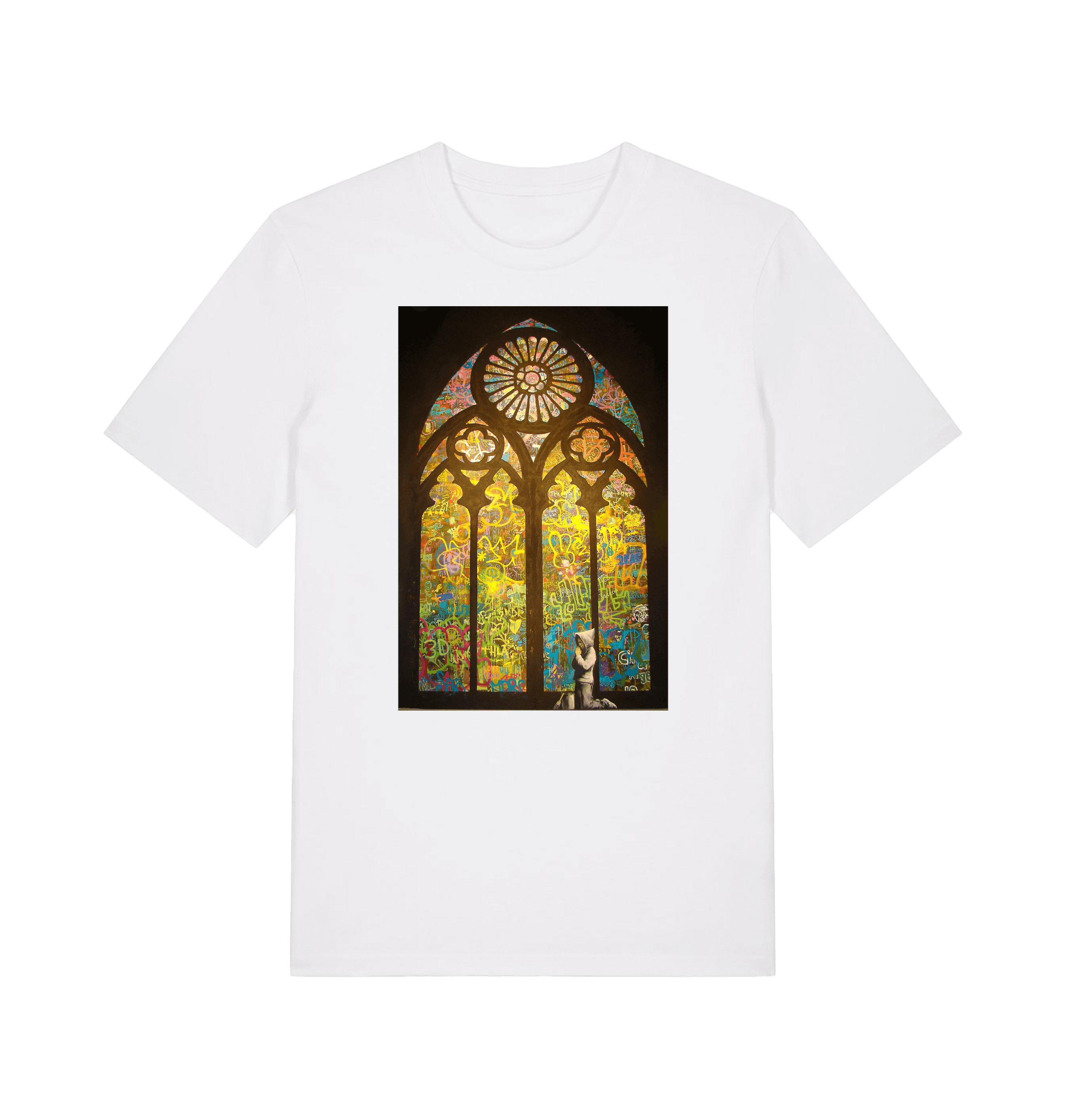 White Printed T-shirt Front