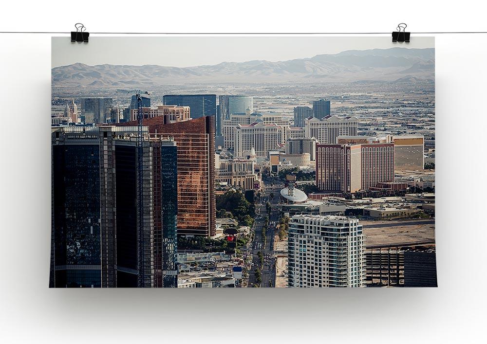 Aerial view of Las Vegas Poster - Unframed