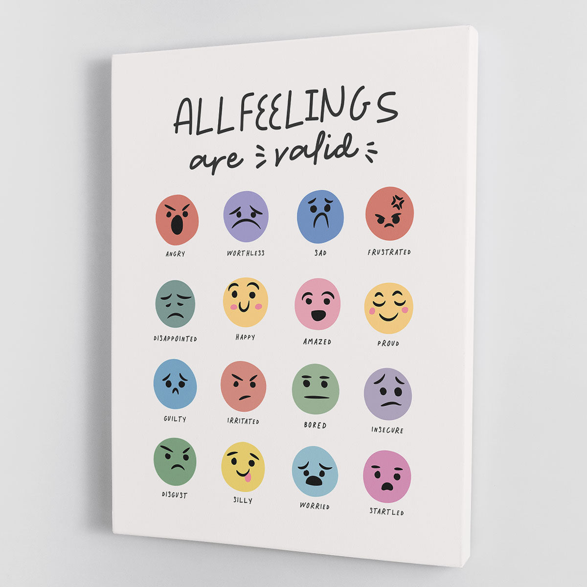All Feelings Are Valid Canvas Print or Poster - Canvas Art Rocks - 1