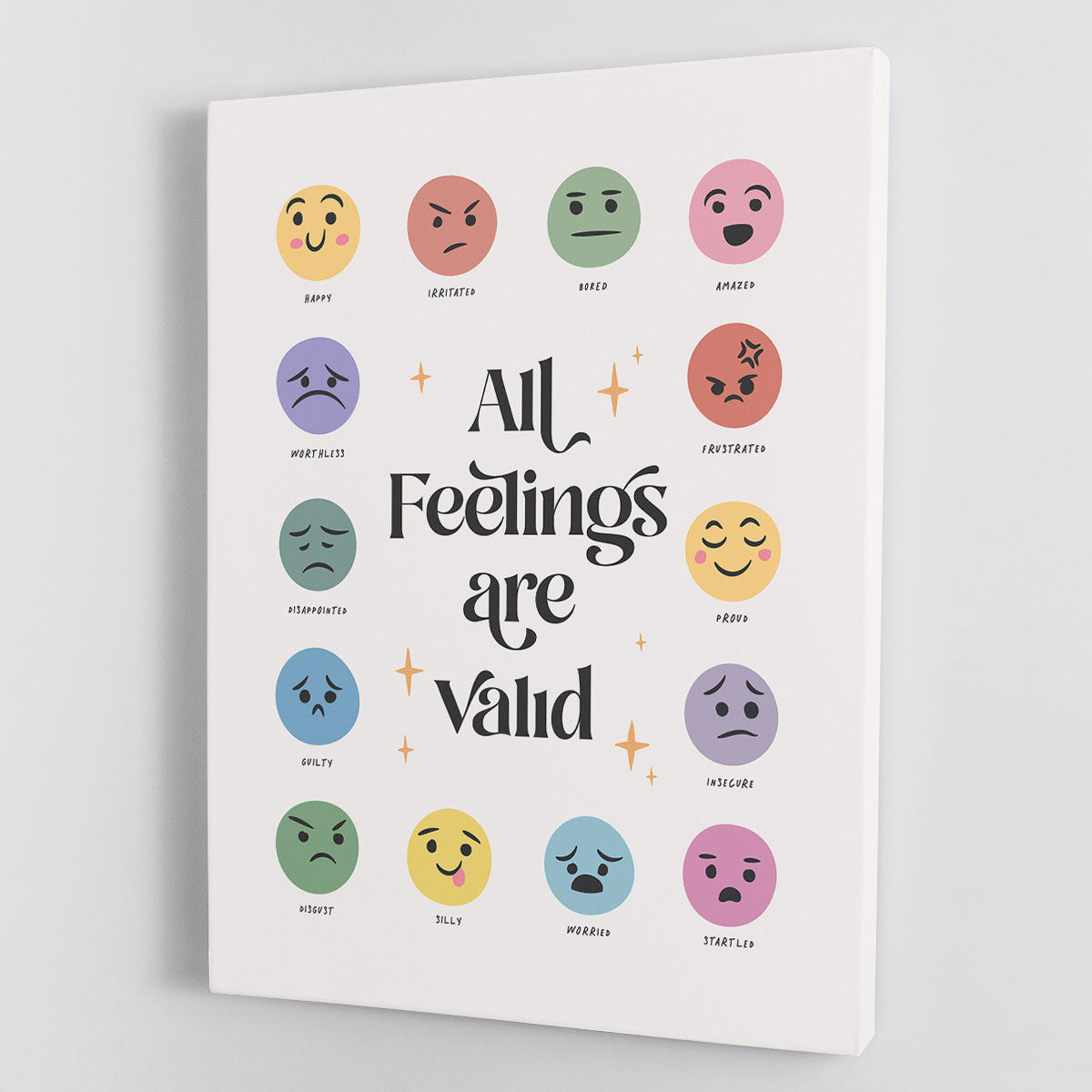 All Feelings Are Valid No2 Canvas Print or Poster - Canvas Art Rocks - 1