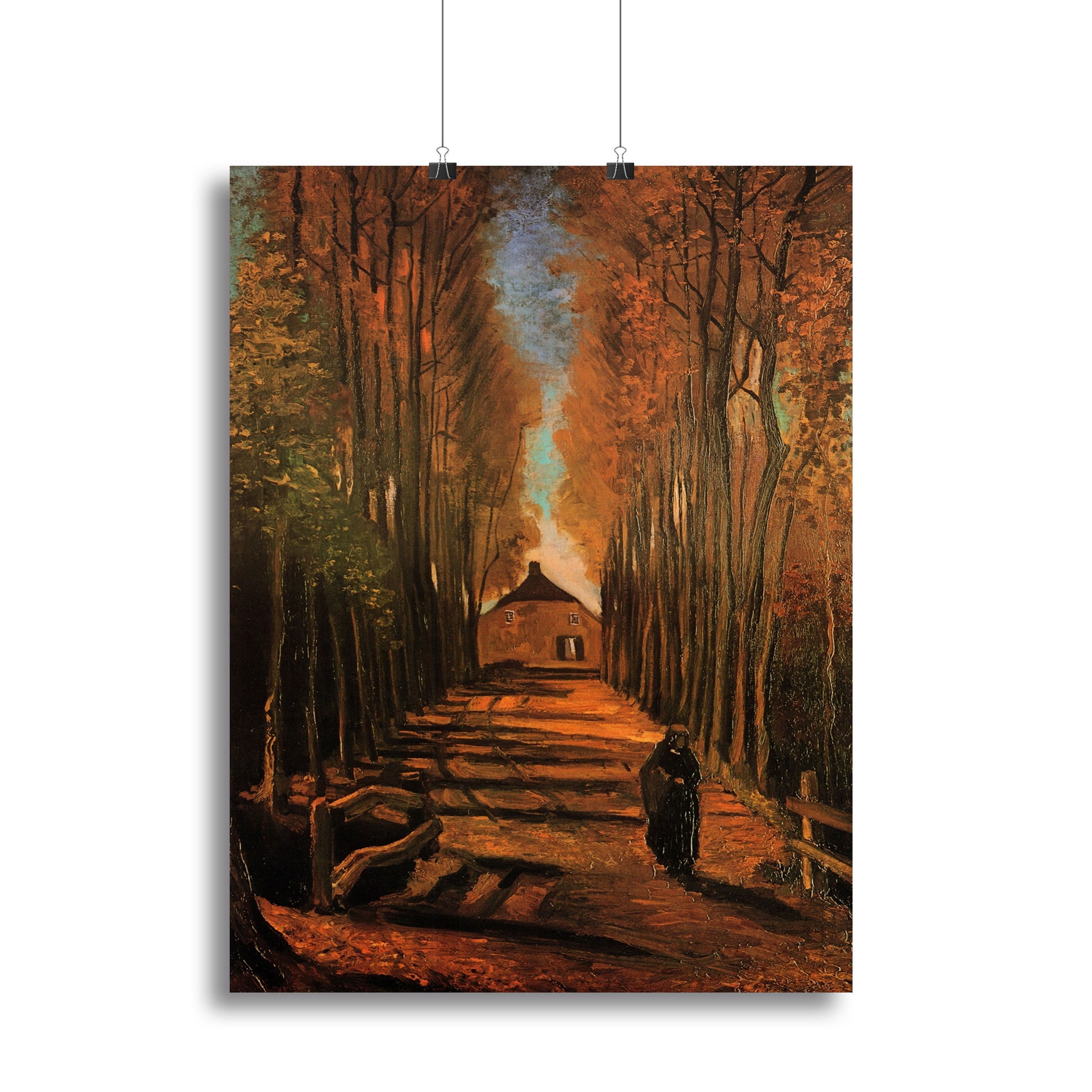 Avenue of Poplars in Autumn by Van Gogh Poster - Unframed