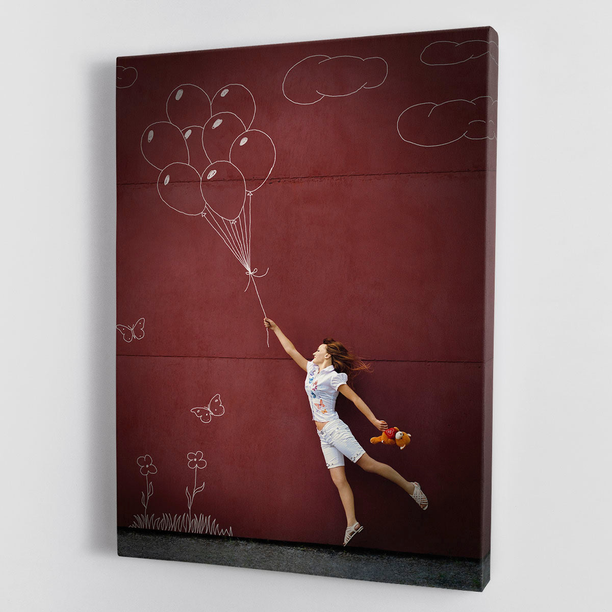 Balloon Girl in real life Canvas Print or Poster - 1x - 1