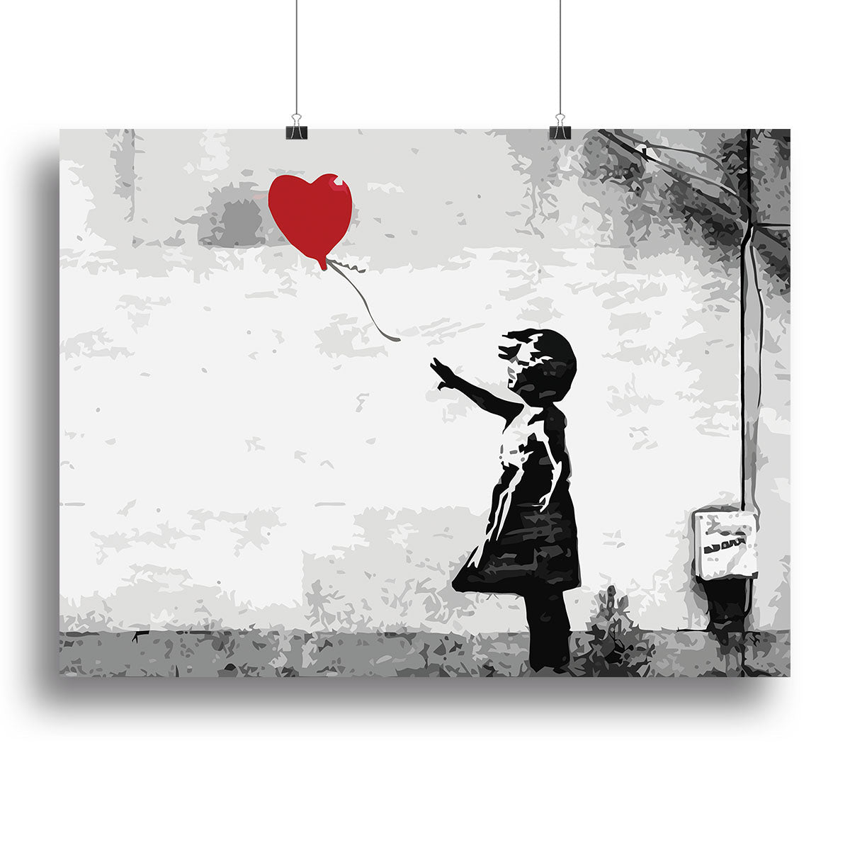 Banksy Balloon Girl Love Heart Poster - Unframed