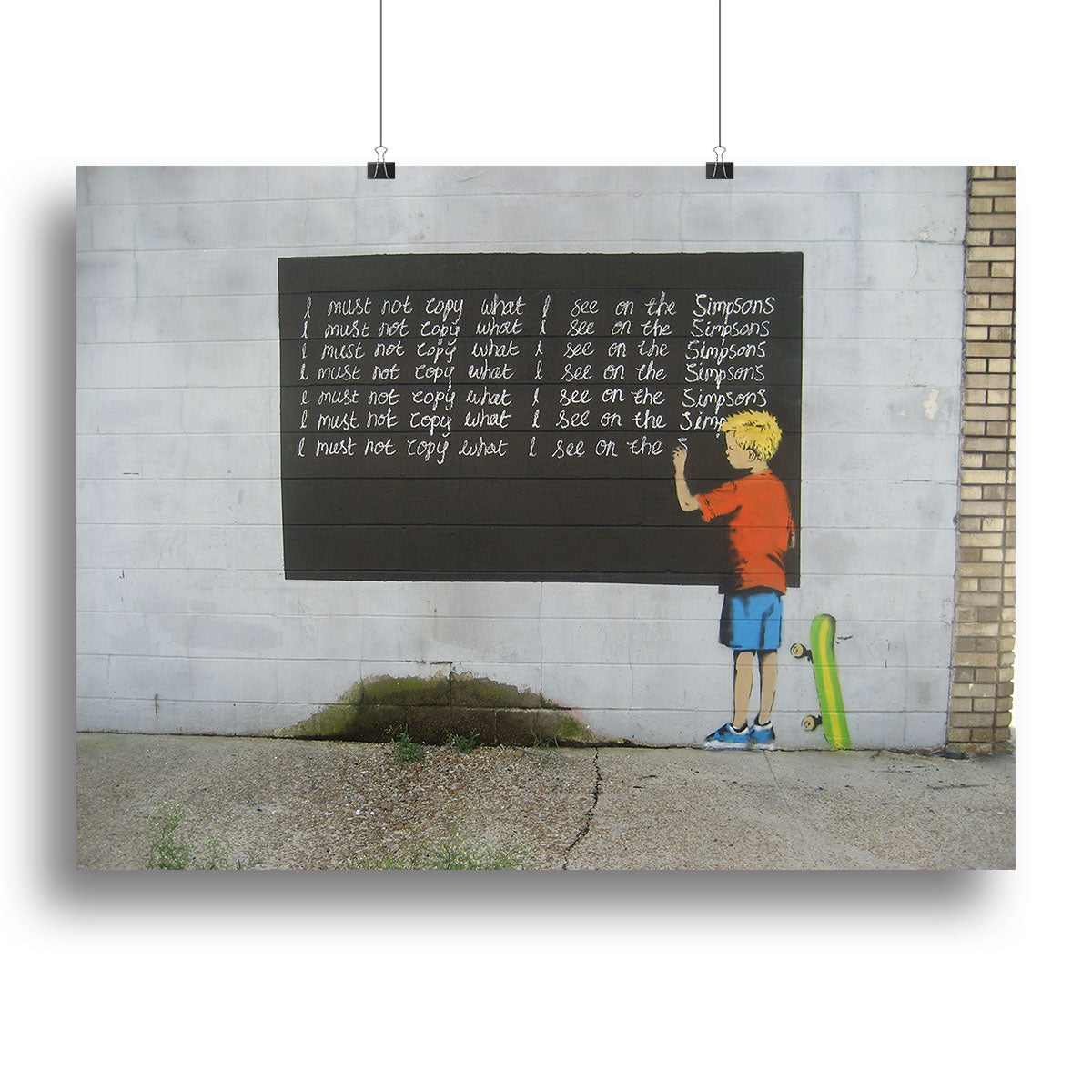 Banksy Bart Simpson Poster - Unframed