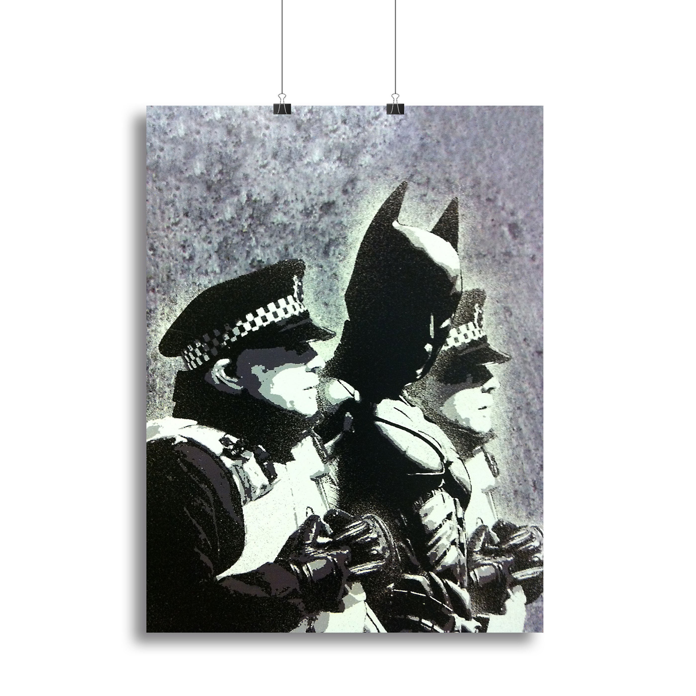 Banksy Batman and the Police Poster - Unframed