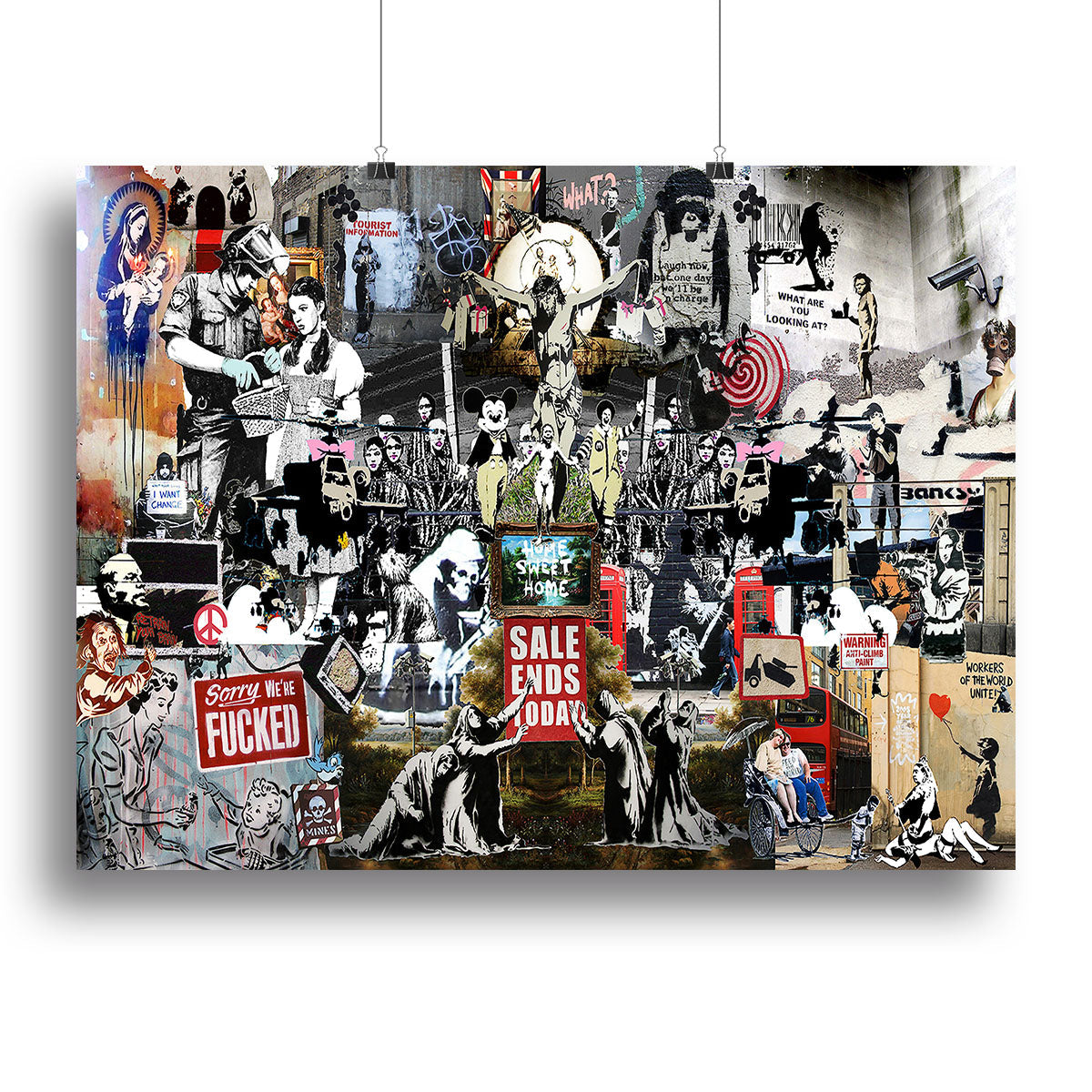 Banksy Collage Poster - Unframed