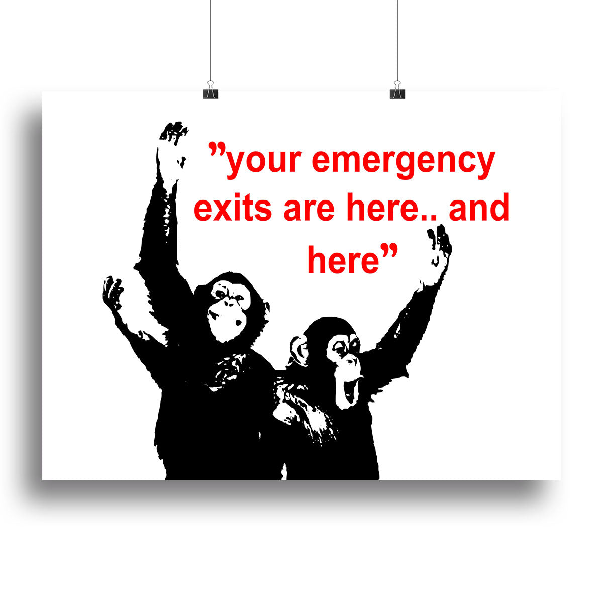 Banksy Emergency Exits Poster - Unframed