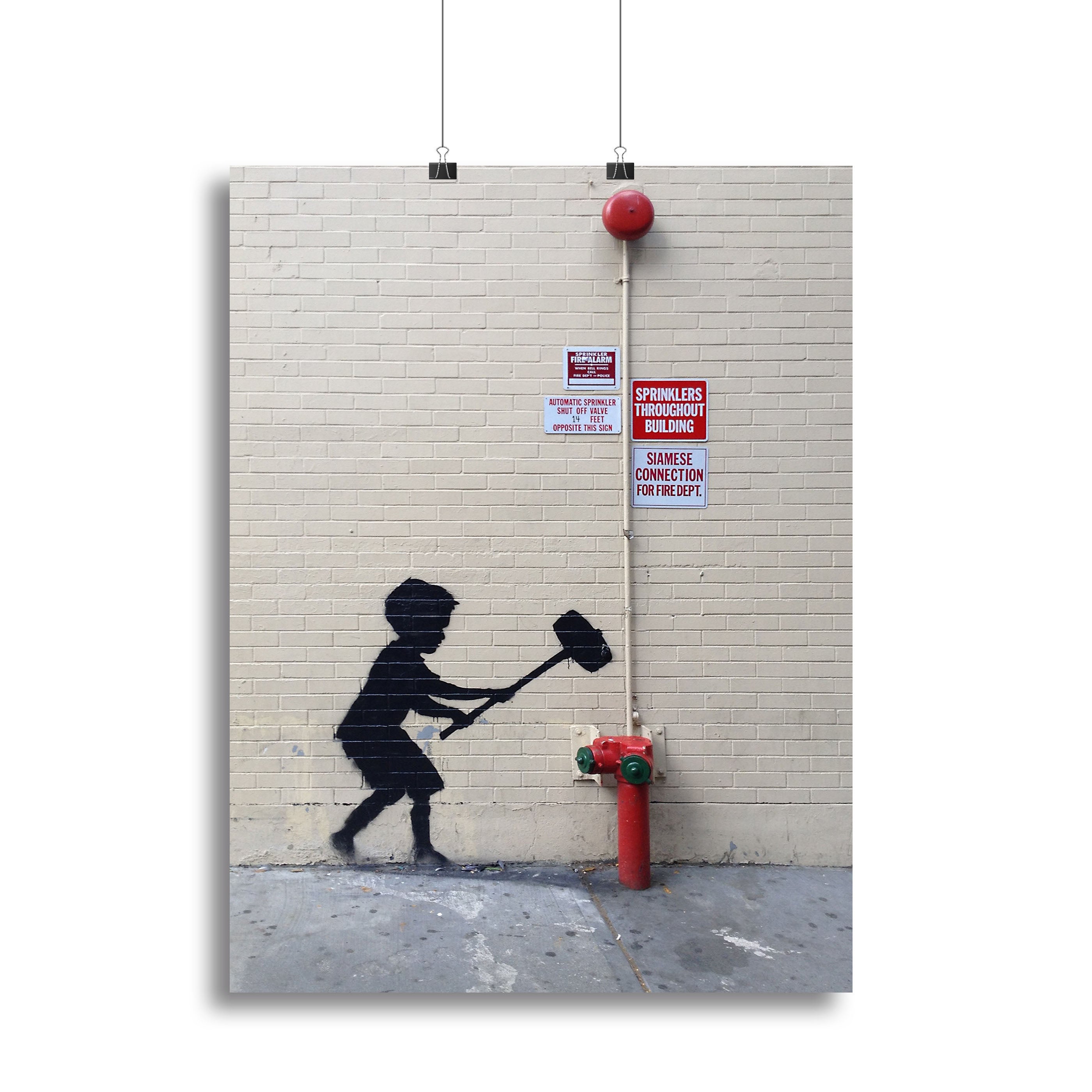 Banksy Hammer Boy Poster - Unframed