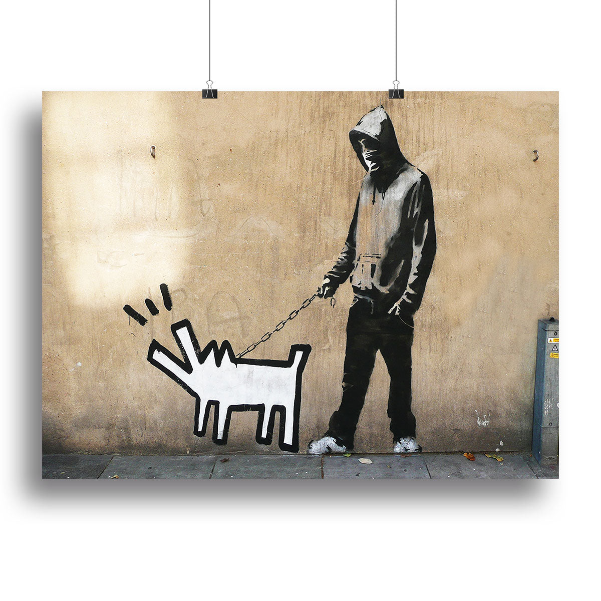 Banksy Keith Haring Dog Poster - Unframed