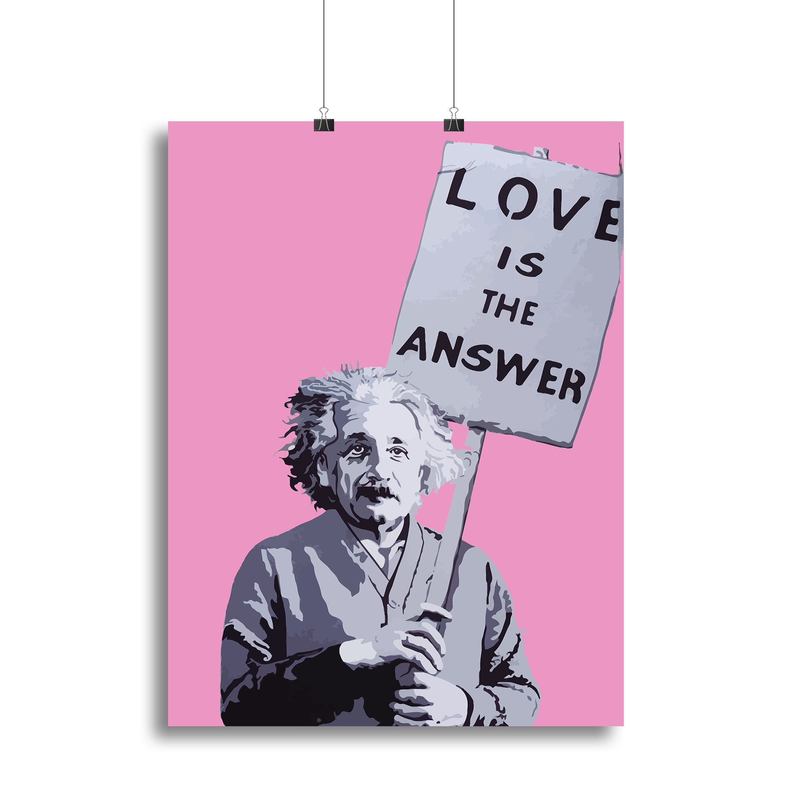 Banksy Love Is The Answer Pink Poster - Unframed