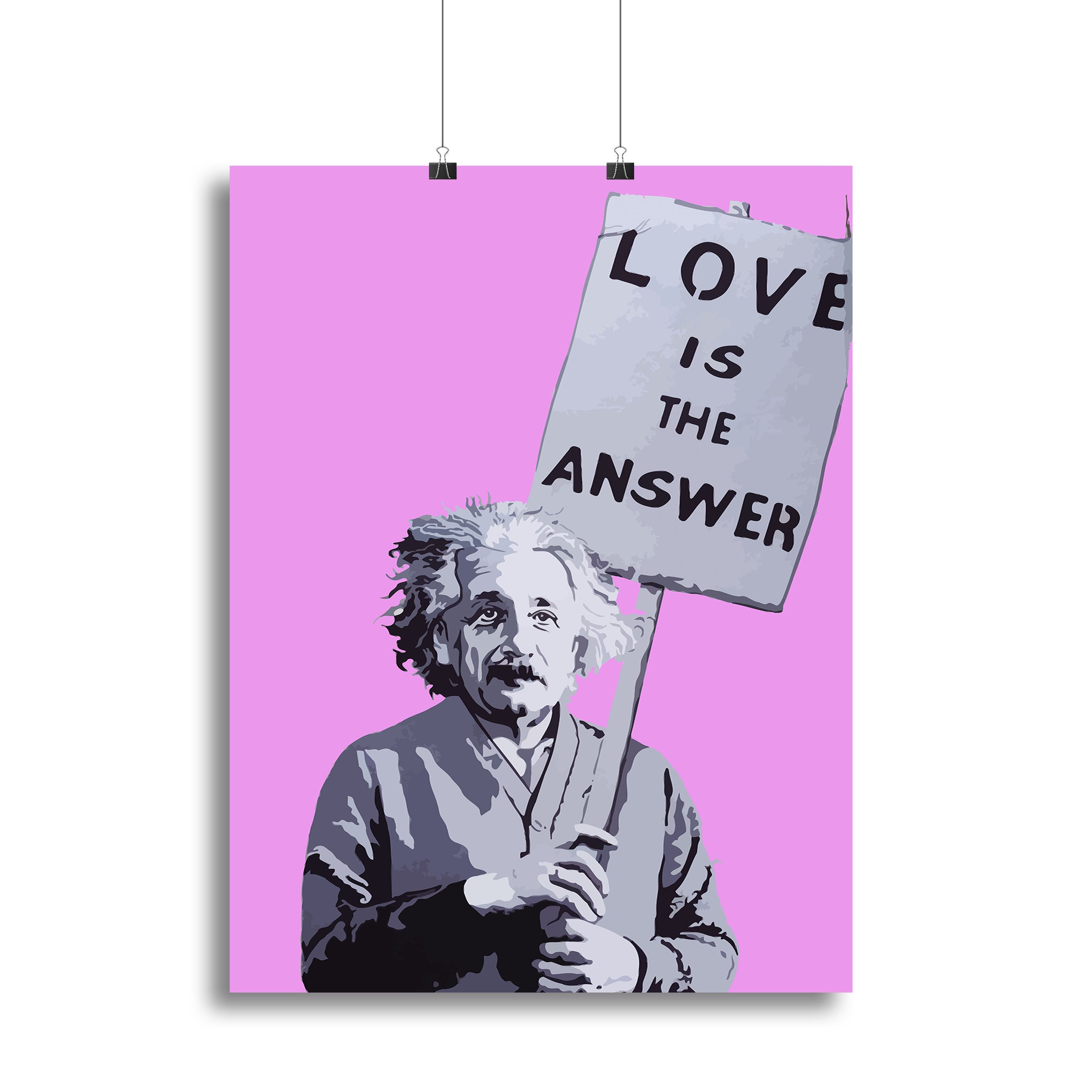 Banksy Love Is The Answer Purple Poster - Unframed