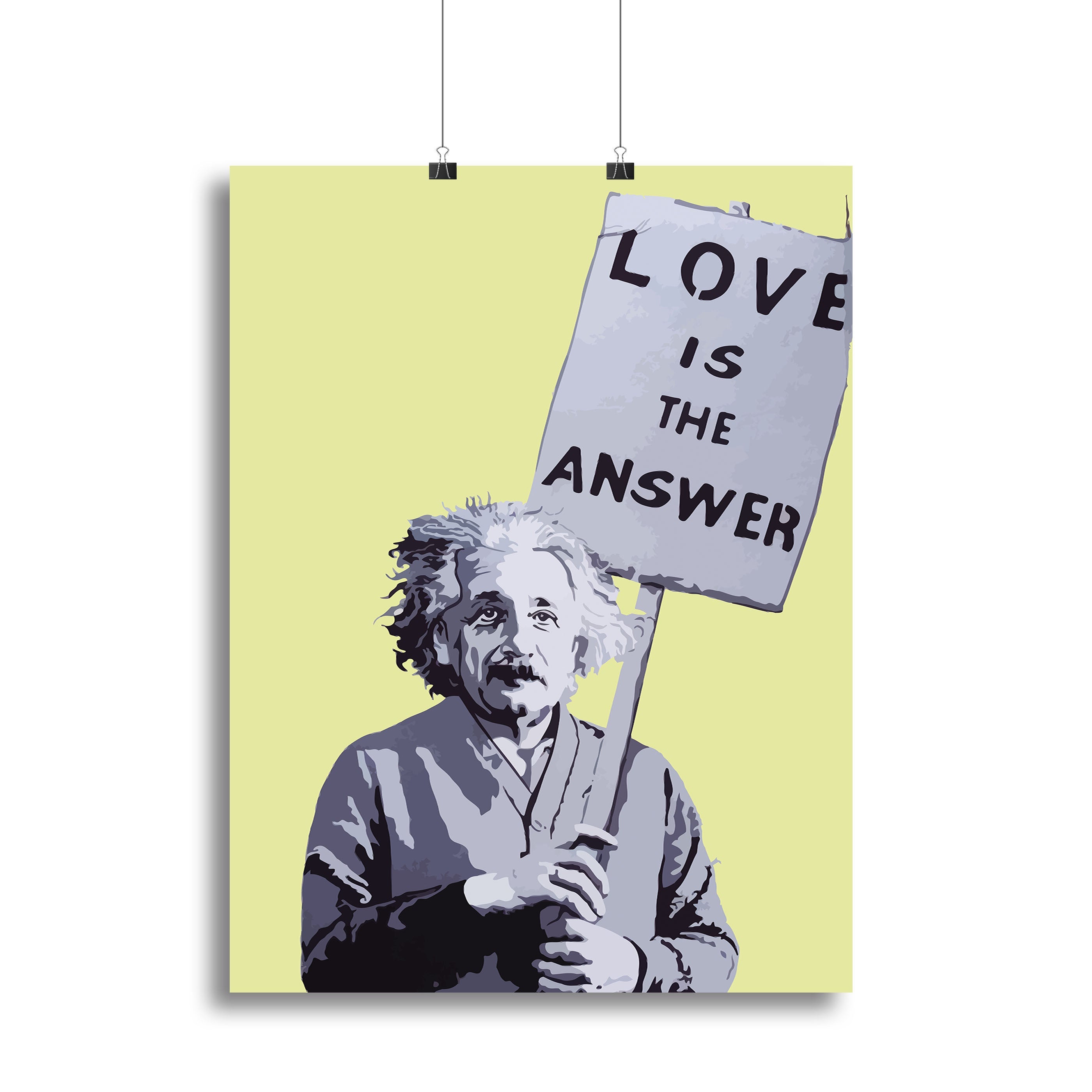 Banksy Love Is The Answer Yellow Poster - Unframed