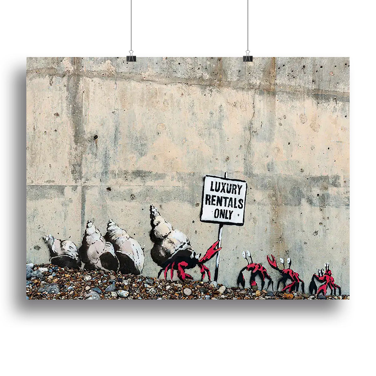 Banksy Luxury Rentals Only Poster - Unframed