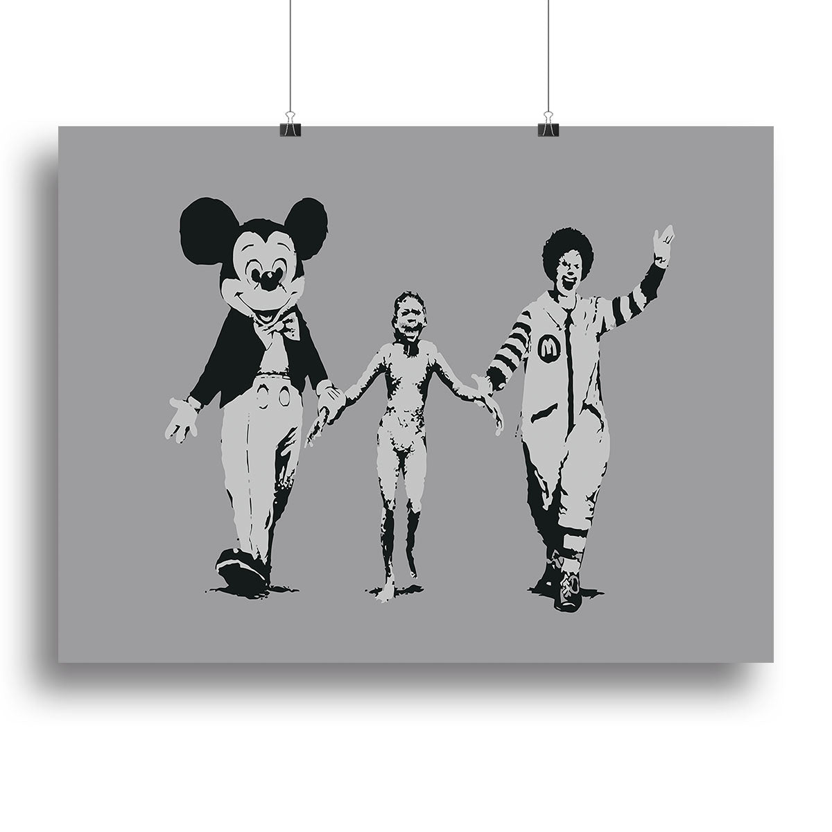 Banksy Mickey And Ronald Poster - Unframed