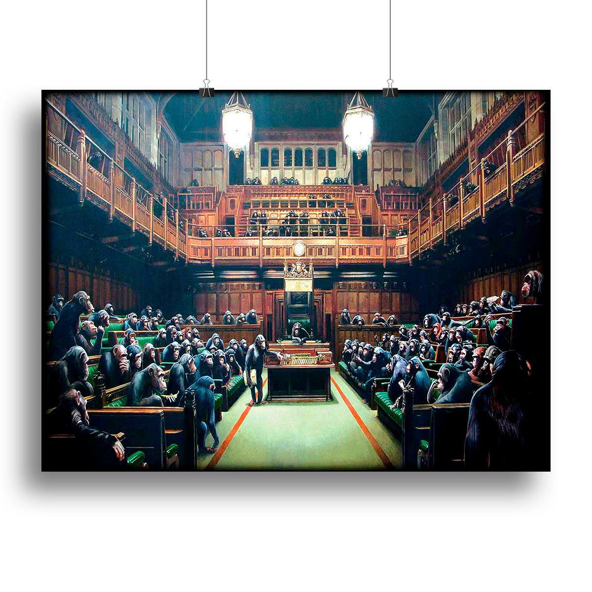 Banksy Monkey Parliament Poster - Unframed