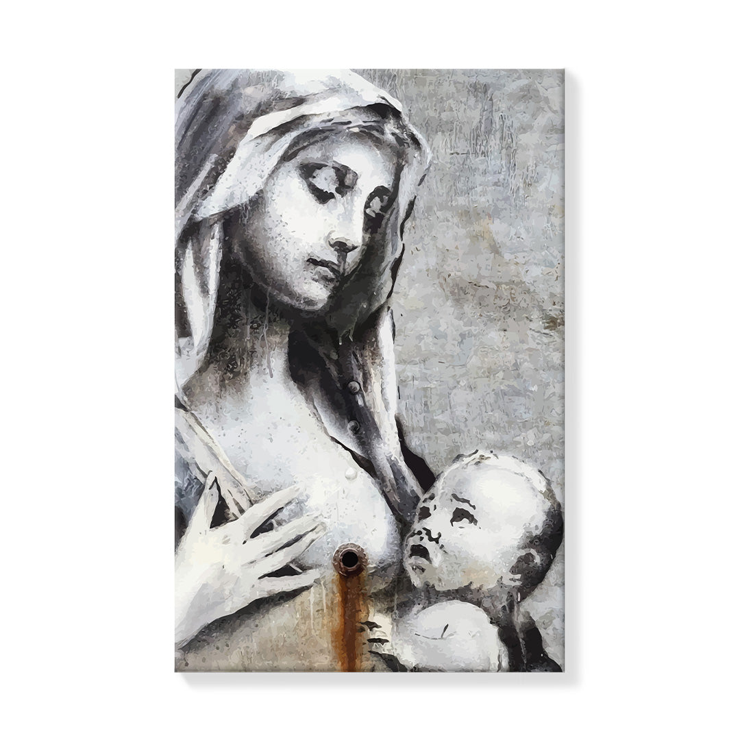 Banksy Mother and Child Canvas Print or Poster