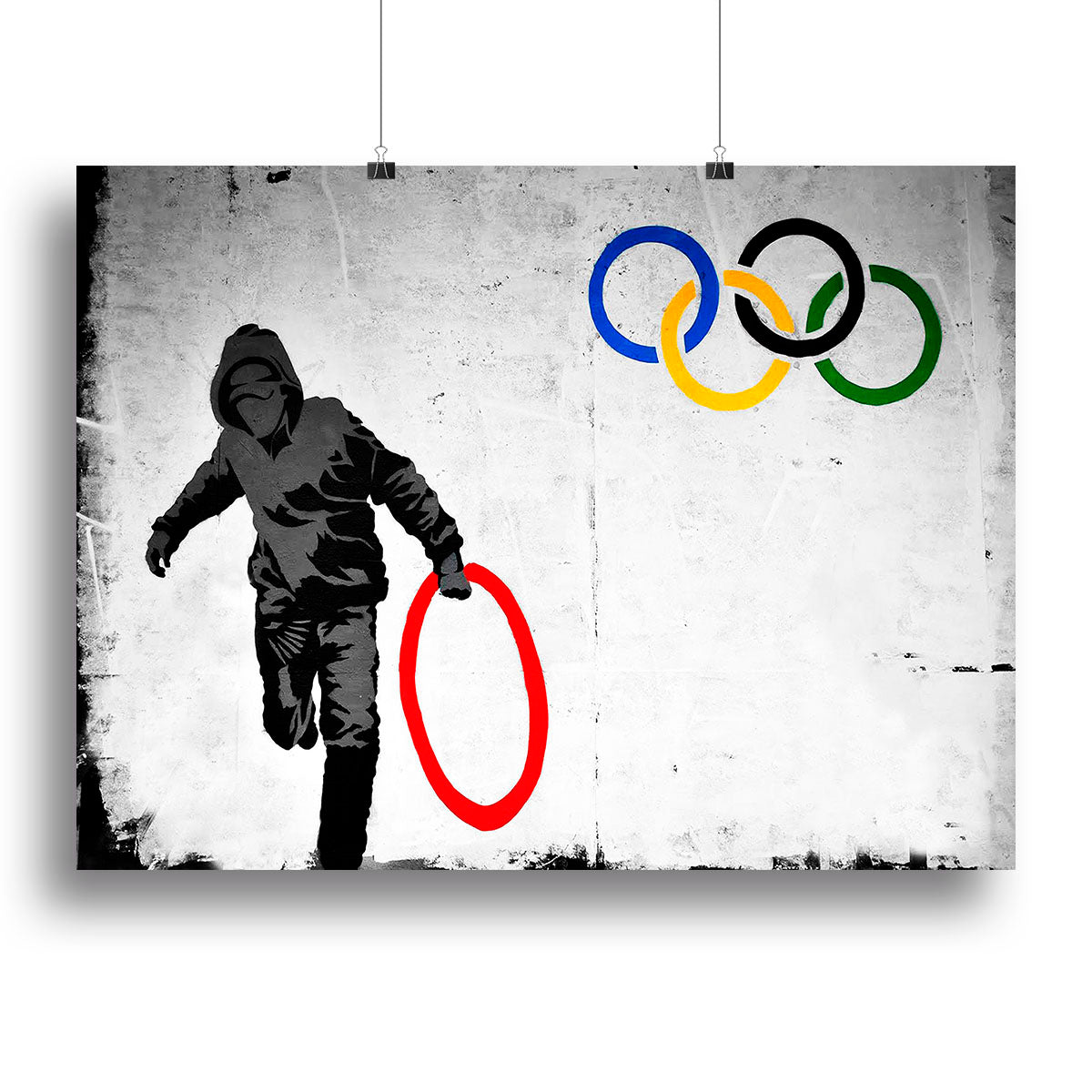Banksy Olympic Rings Looter Poster - Unframed