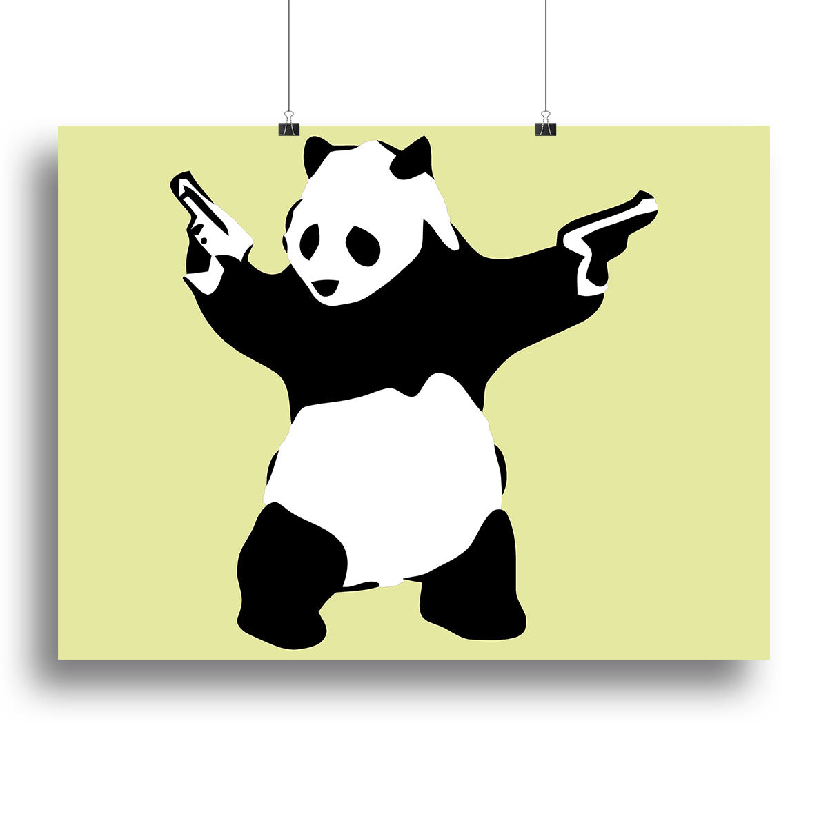Banksy Panda Yellow Poster - Unframed