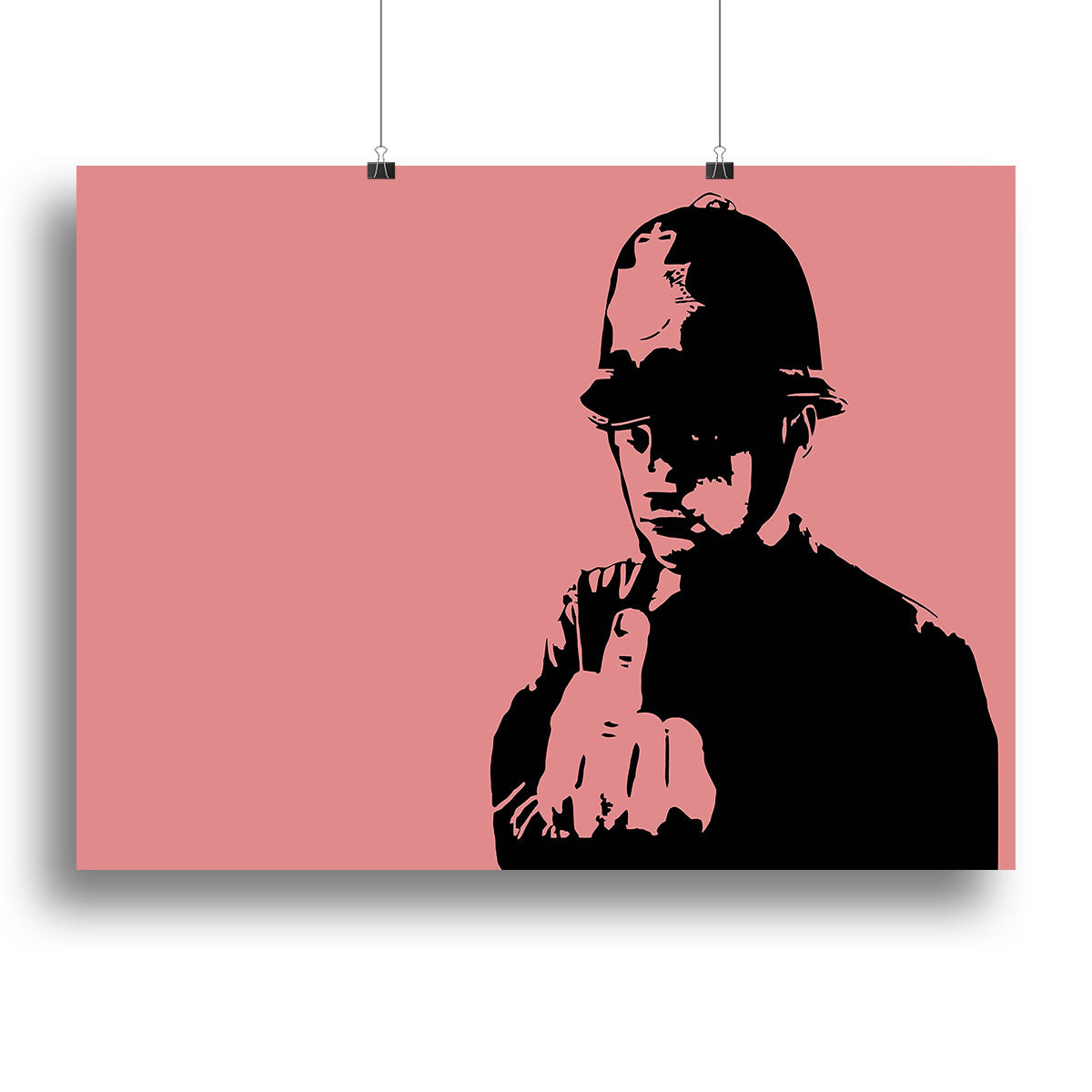 Banksy Rude Policeman Red Poster - Unframed