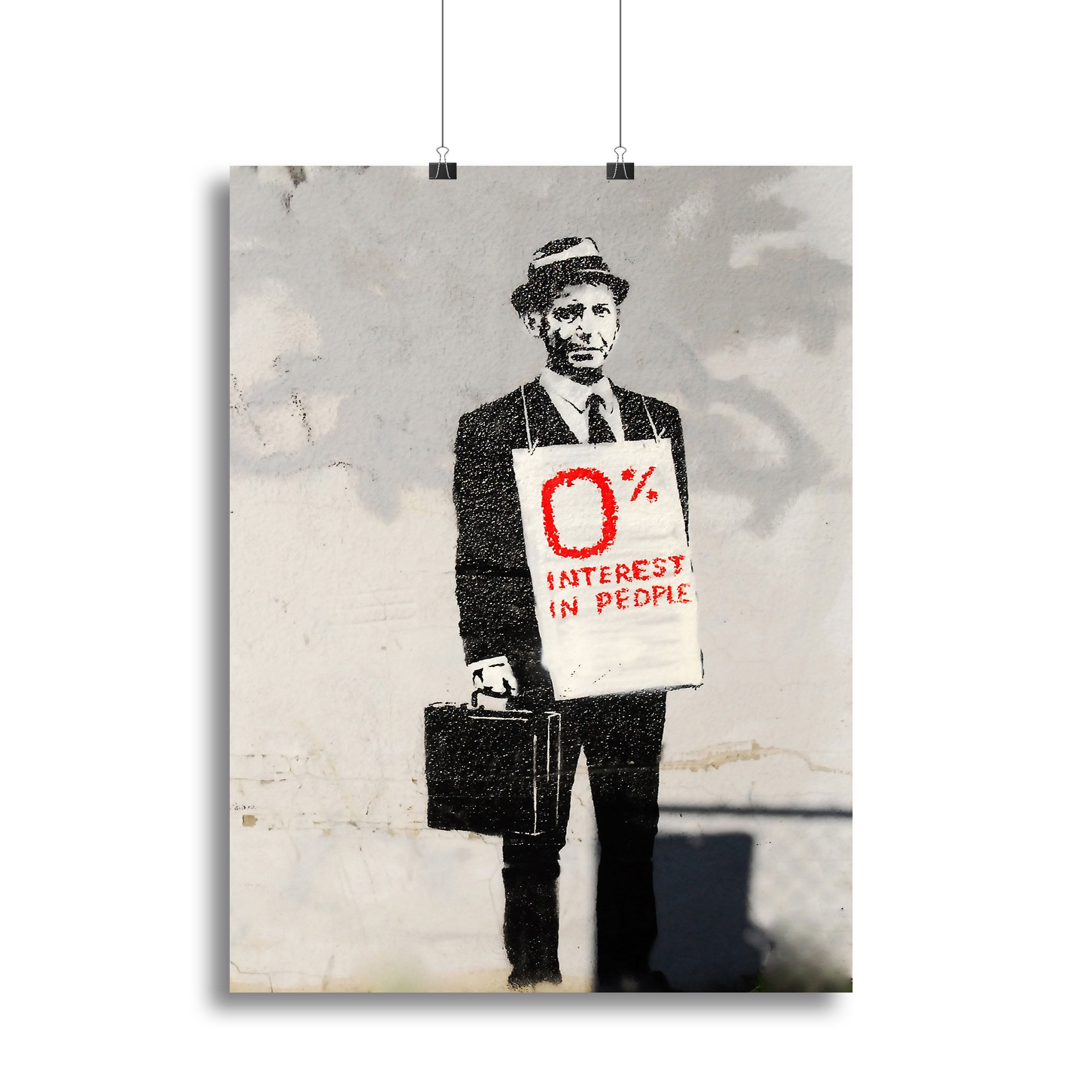 Banksy Zero Per Cent Interest in People Poster - Unframed