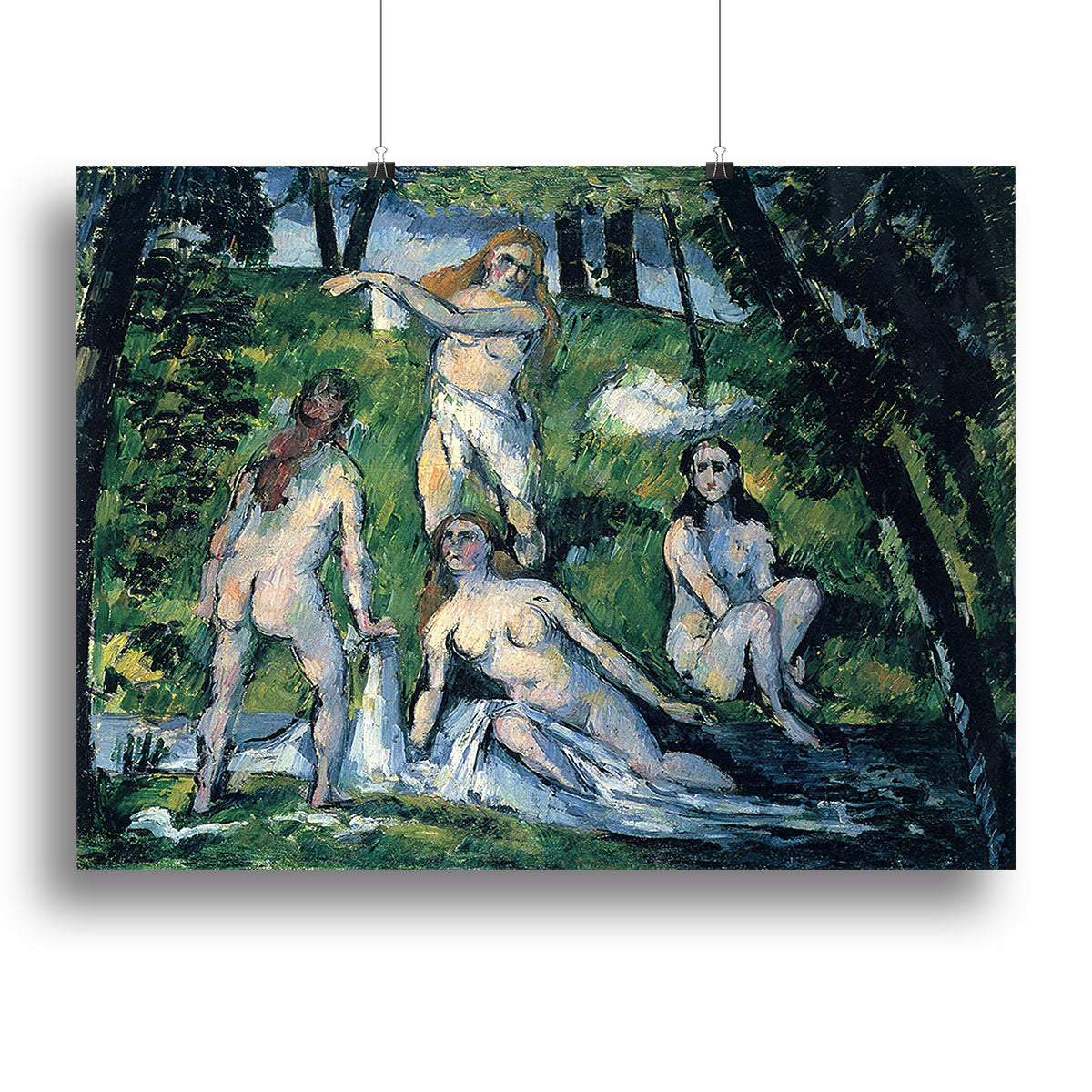 Bathers by Cezanne Poster - Unframed