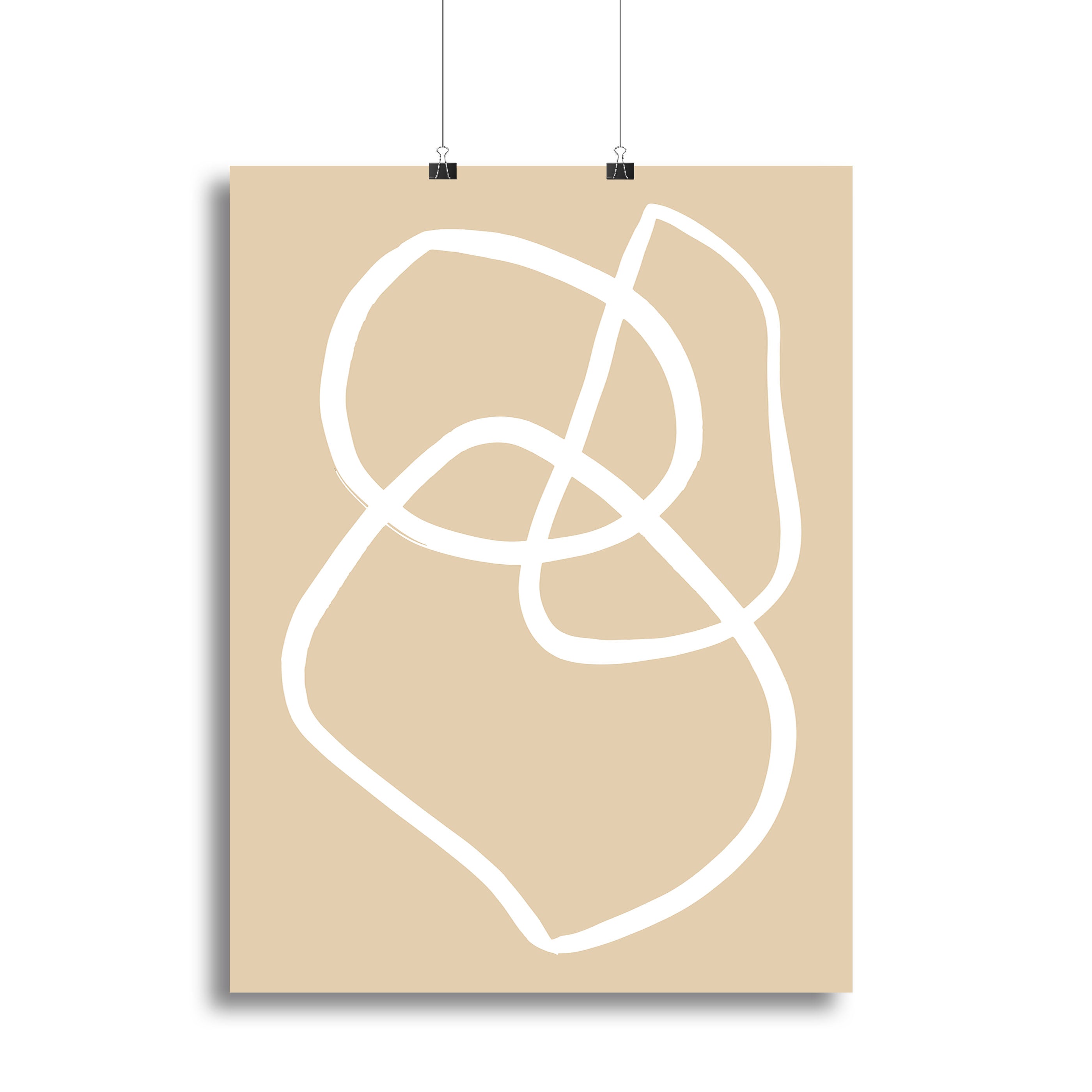 Beige Lines 03 Canvas Print or Poster - 1x - 2