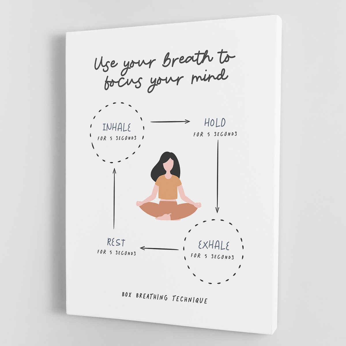 Box Breathe Yoga Canvas Print or Poster - Canvas Art Rocks - 1