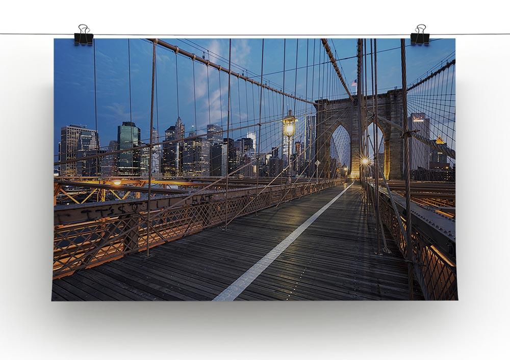 Brooklyn Bridge at sunrise Poster - Unframed