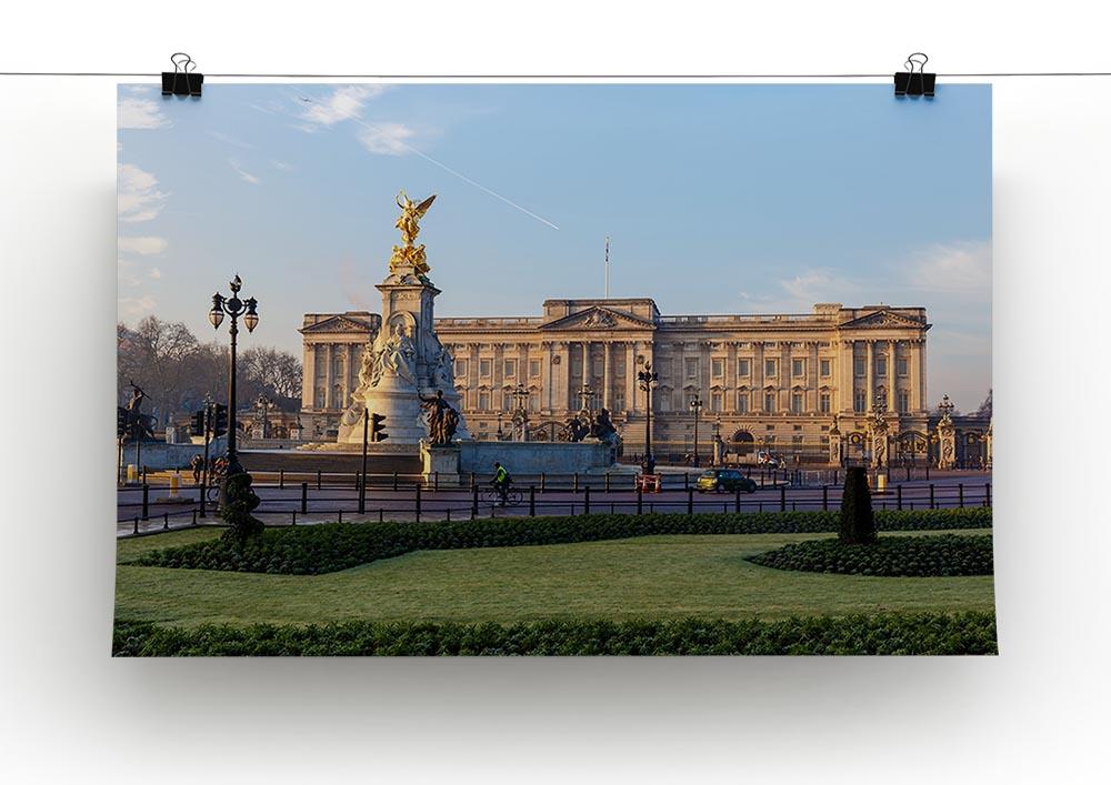 Buckingham palace in early winter morning Poster - Unframed
