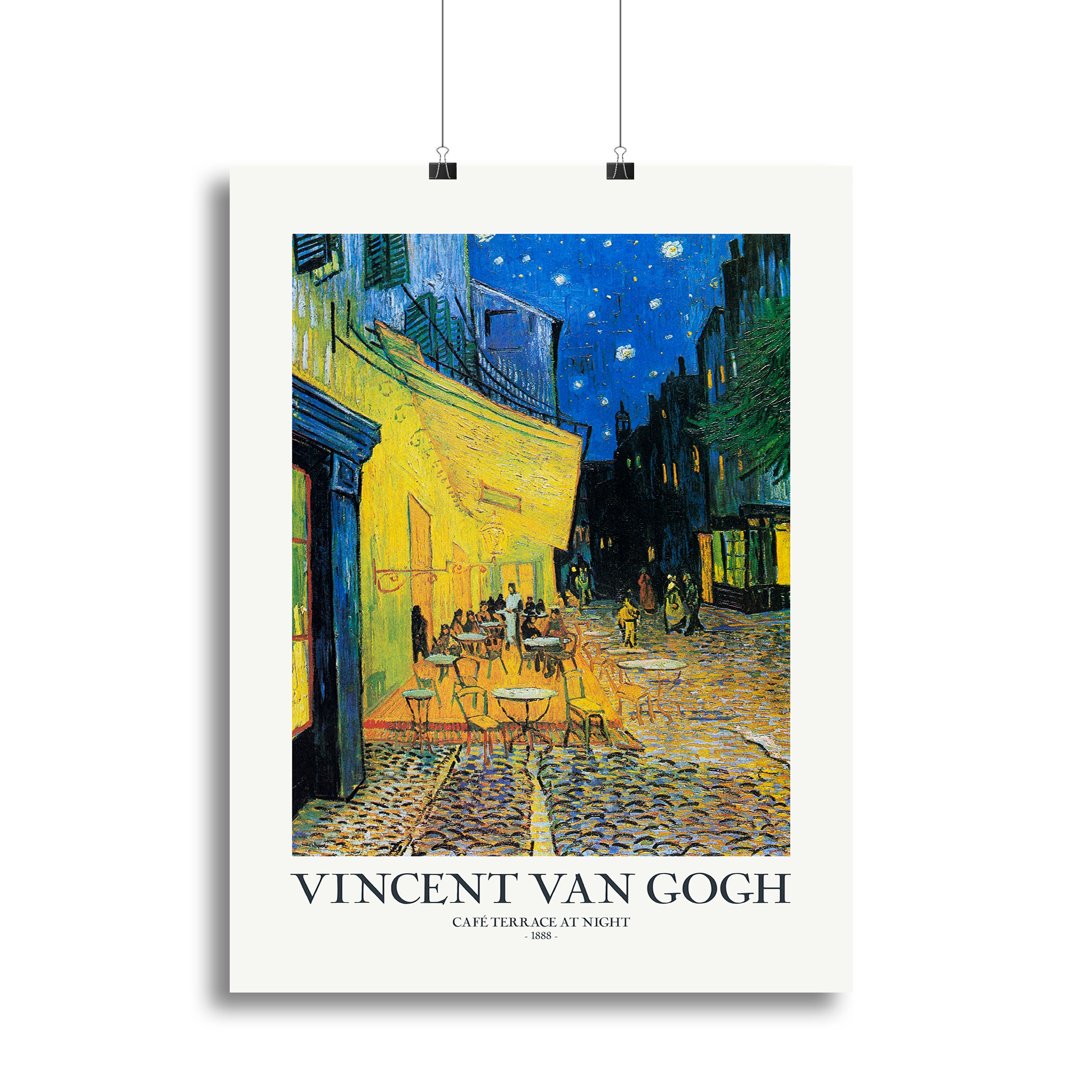 Cafe Terrace At Night Titled Canvas Print or Poster - Canvas Art Rocks - 2