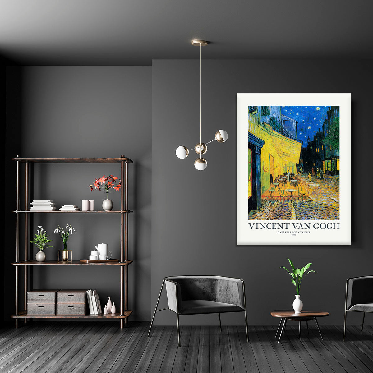 Cafe Terrace At Night Titled Canvas Print or Poster - Canvas Art Rocks - 5