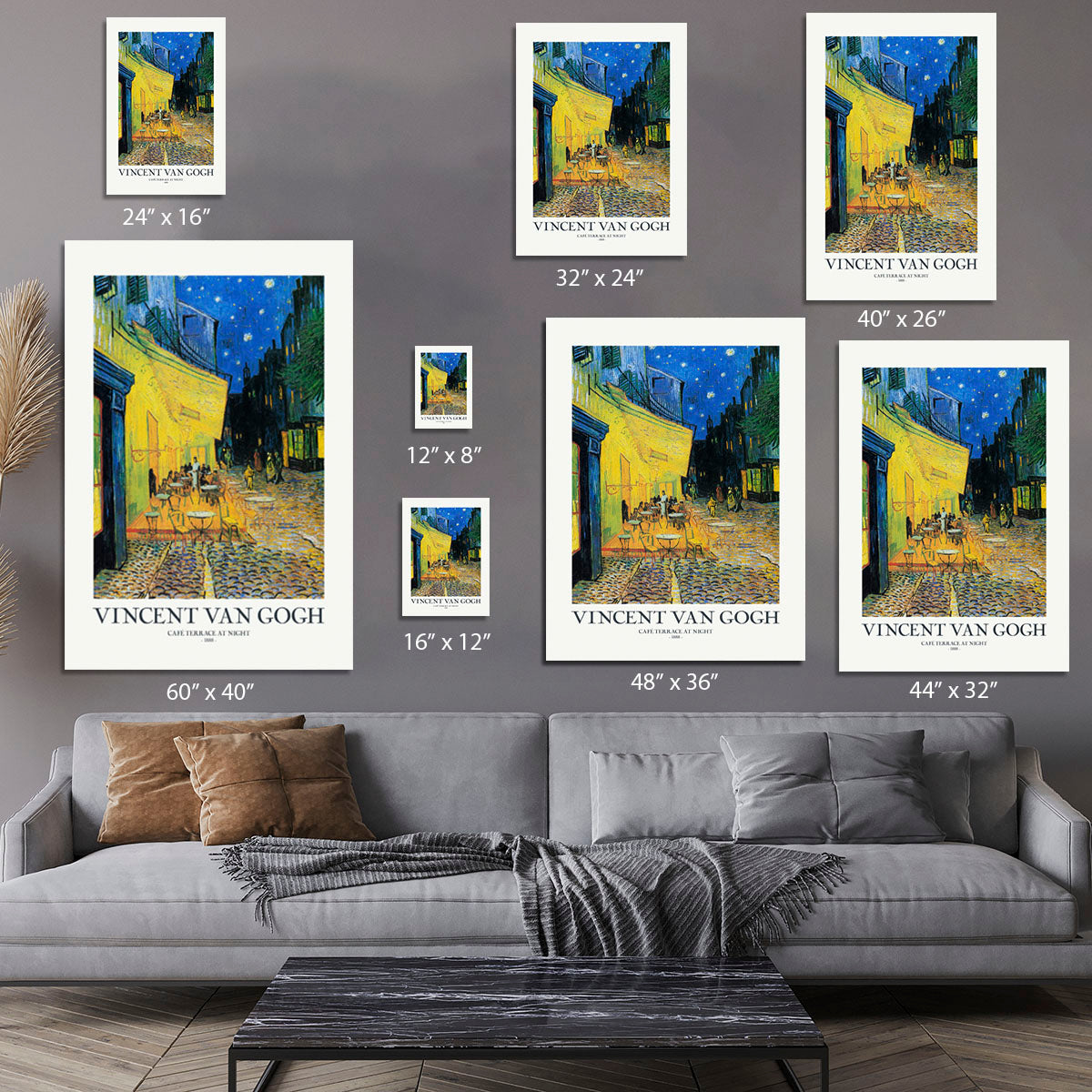 Cafe Terrace At Night Titled Canvas Print or Poster - Canvas Art Rocks - 7