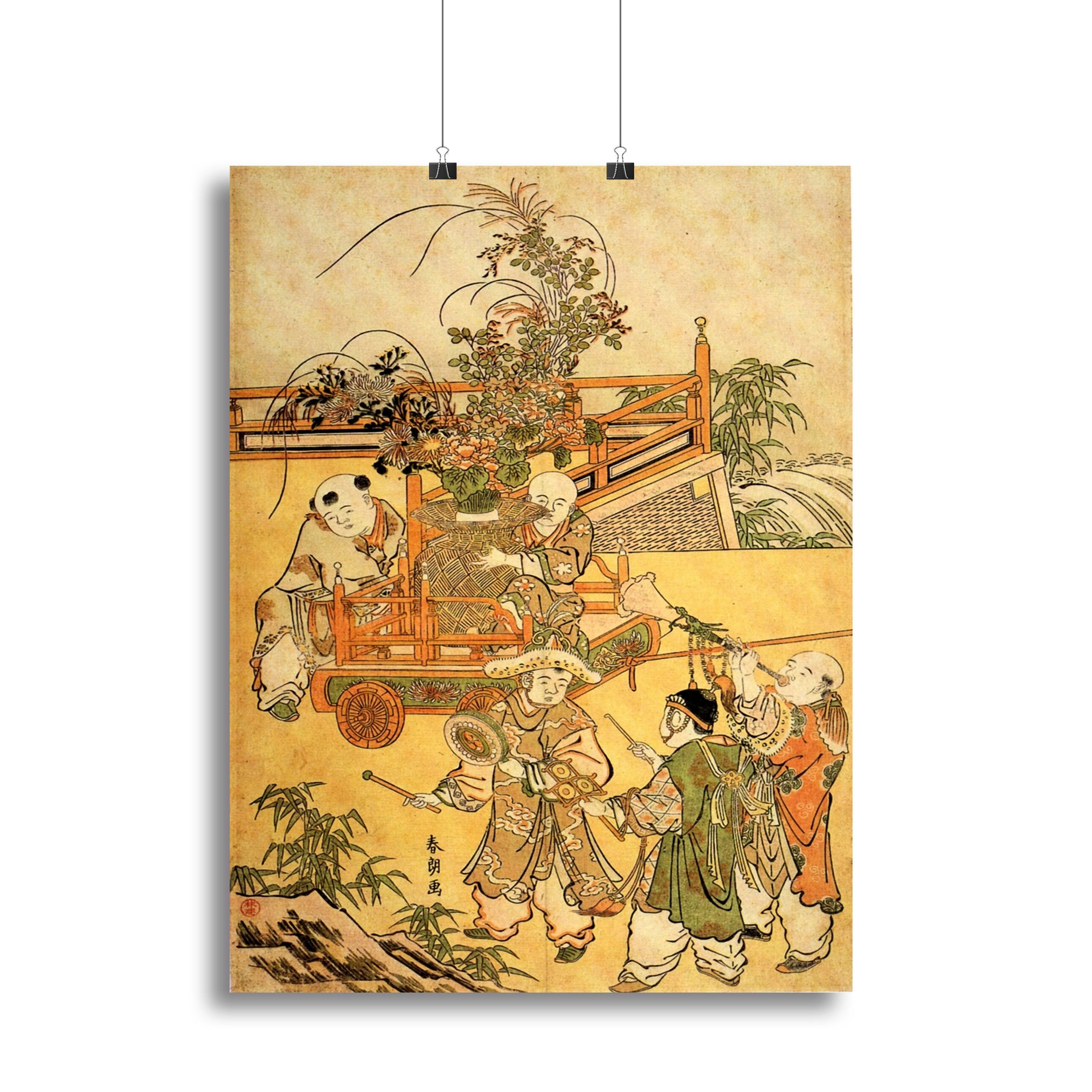 Chinese children by Hokusai Poster - Unframed