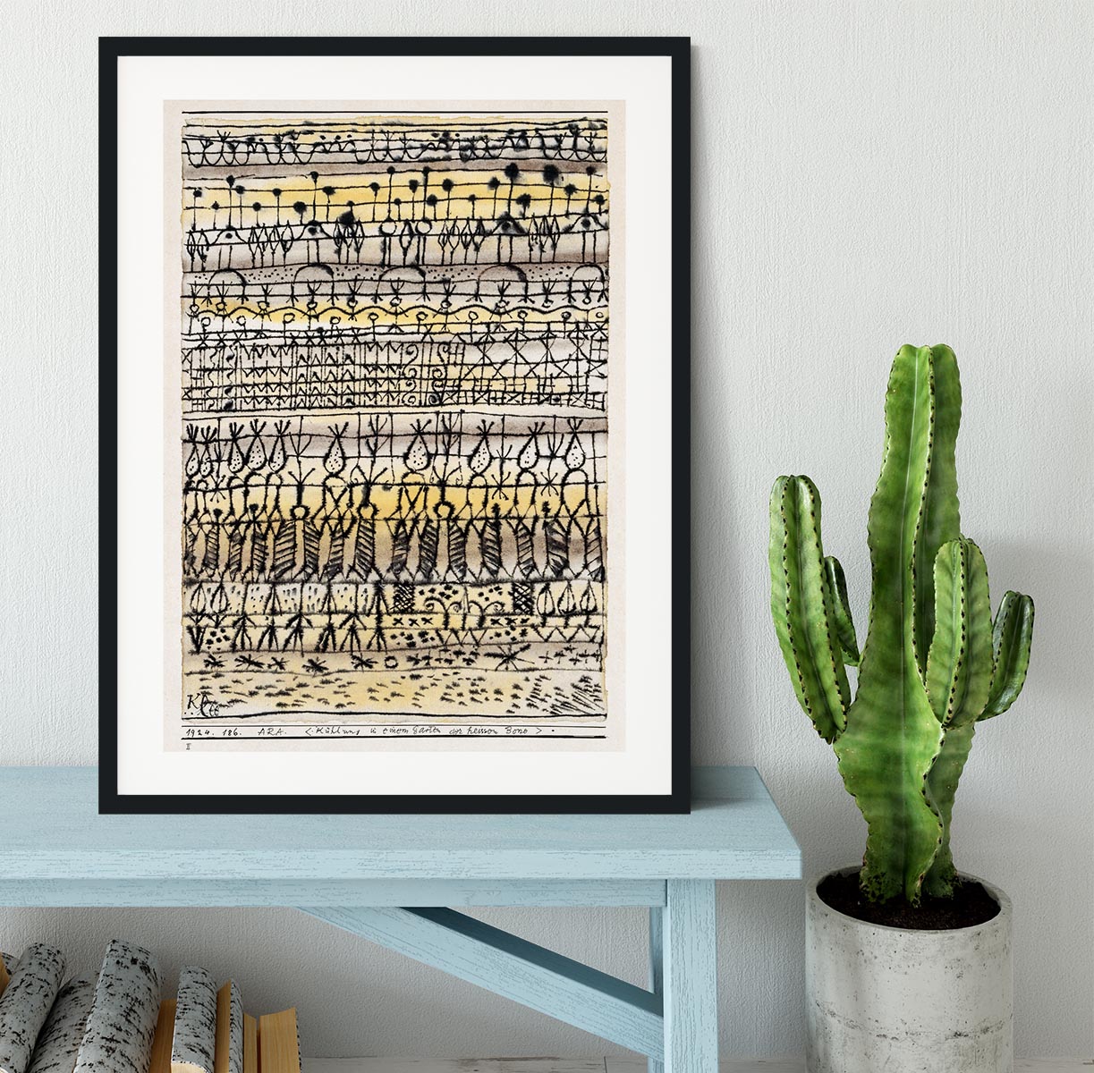 Cooling in a hot zone garden 1924 No.1 Framed Print - Canvas Art Rocks - 1