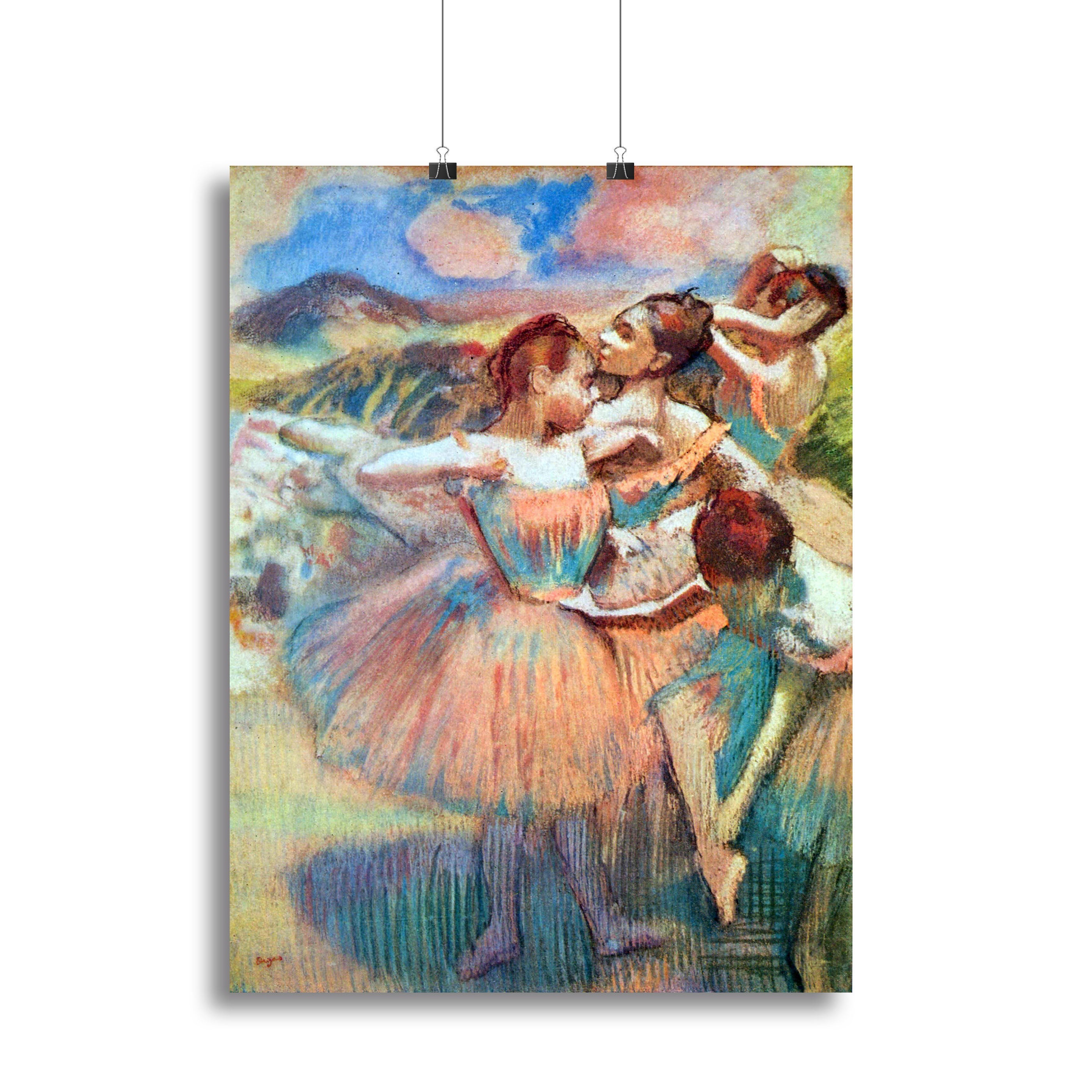 Dancers in the landscape by Degas Poster - Unframed