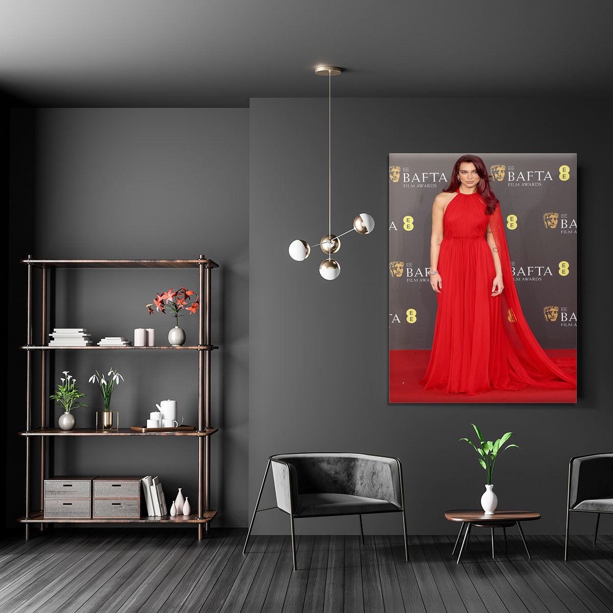 Dua Lipa at the Baftas Canvas Print or Poster - Canvas Art Rocks - 5