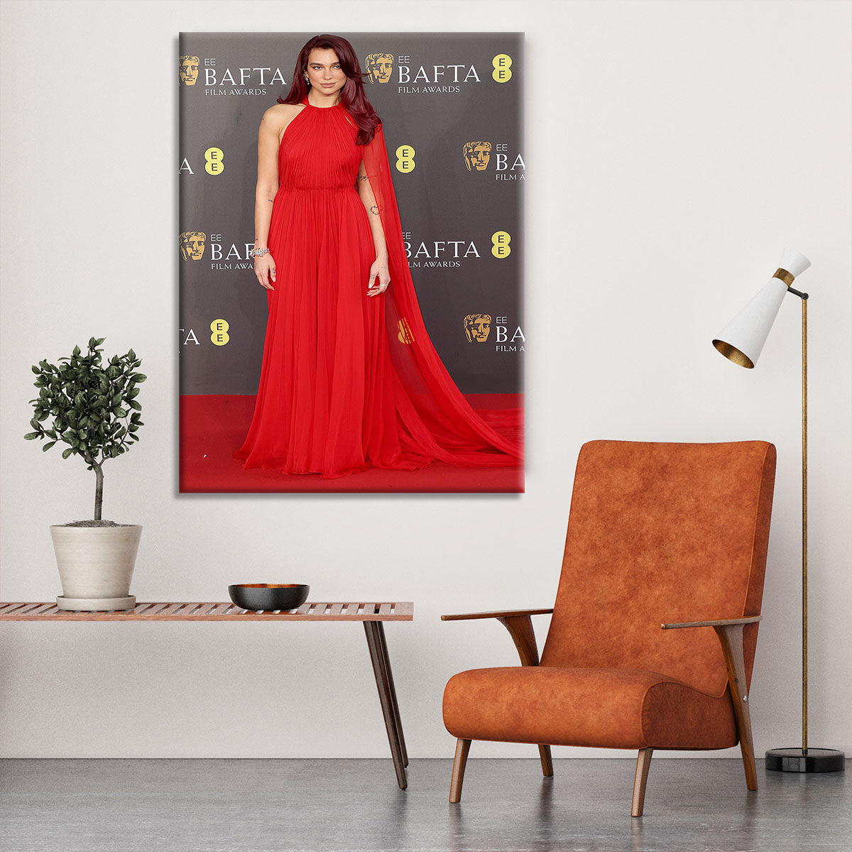 Dua Lipa at the Baftas Canvas Print or Poster - Canvas Art Rocks - 6