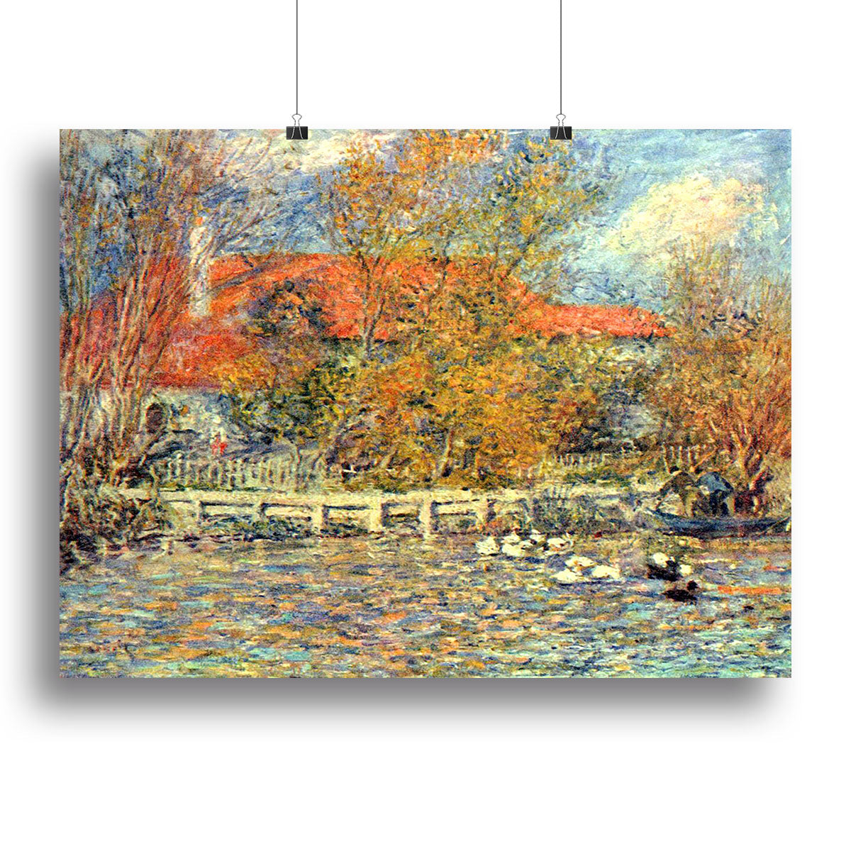 Duck pond by Renoir Poster - Unframed