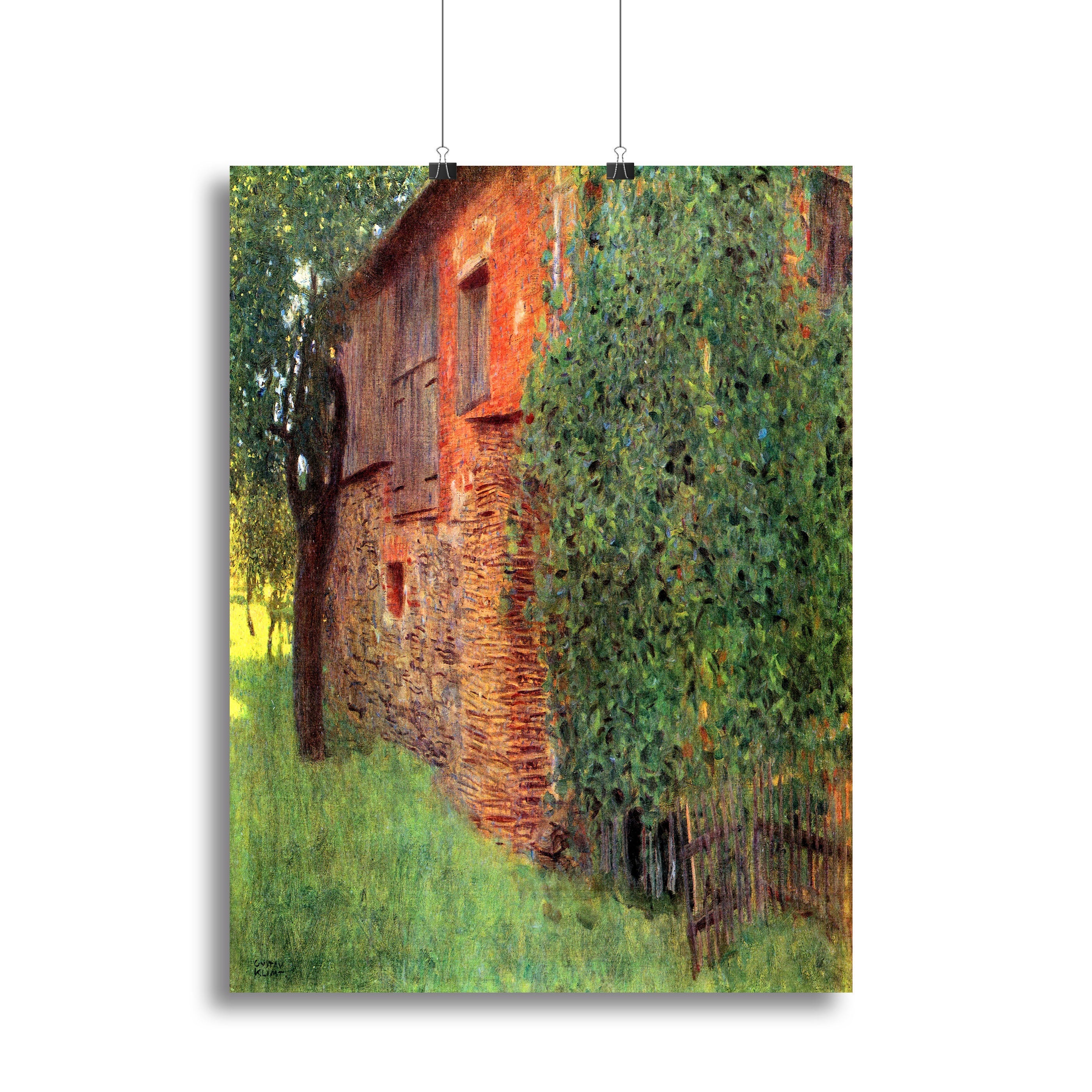 Farmhouse in Chamber in Attersee by Klimt Poster - Unframed