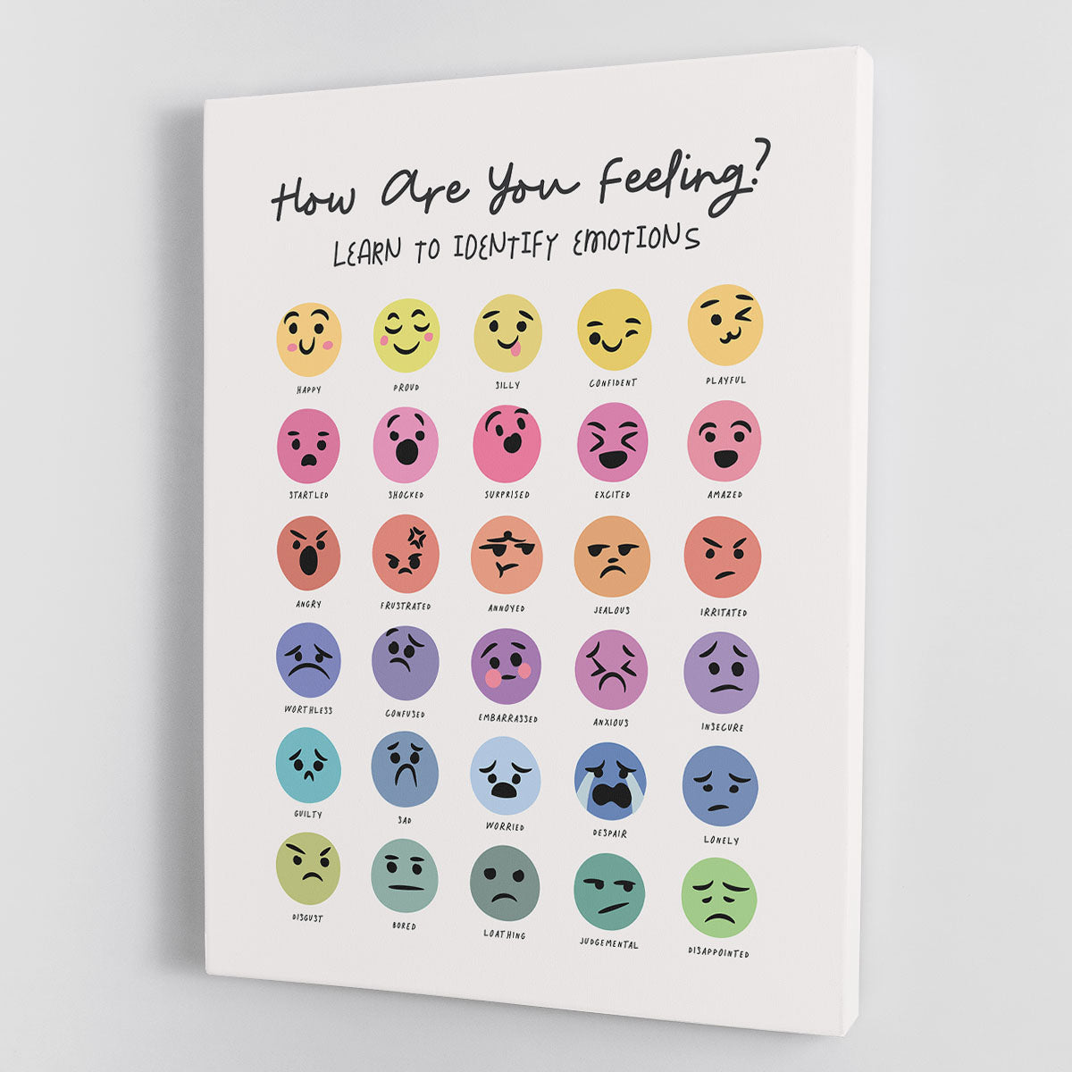 Feeling Chart Canvas Print or Poster - Canvas Art Rocks - 1