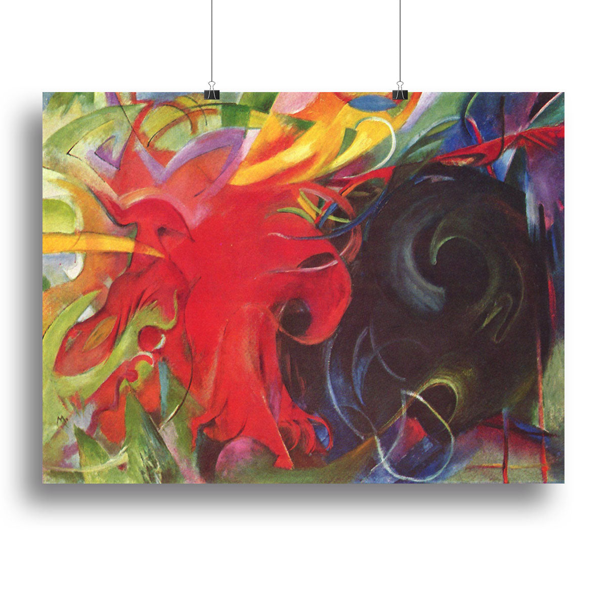 Fighting forms by Franz Marc Poster - Unframed