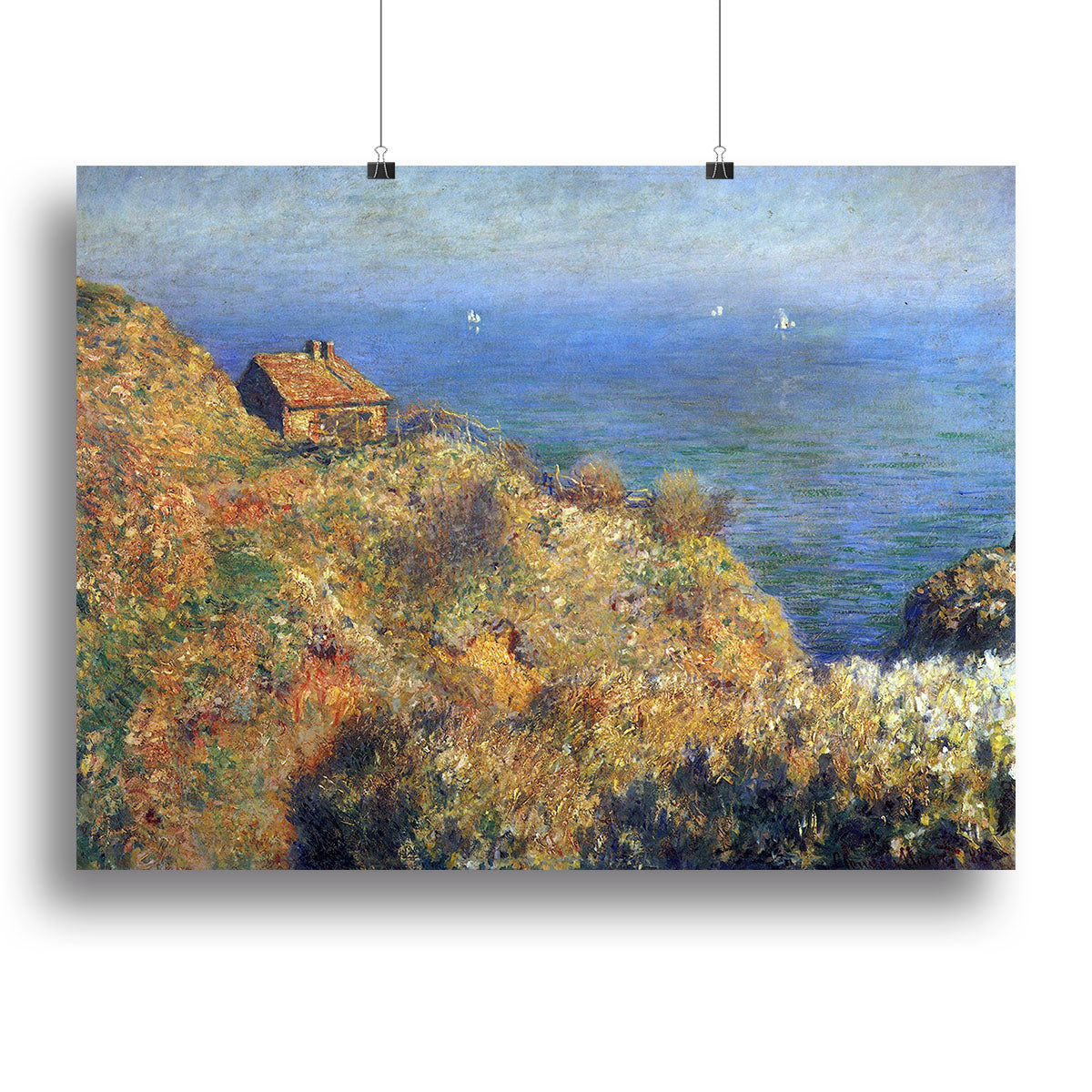 Fishermans lodge at Varengeville by Monet Poster - Unframed