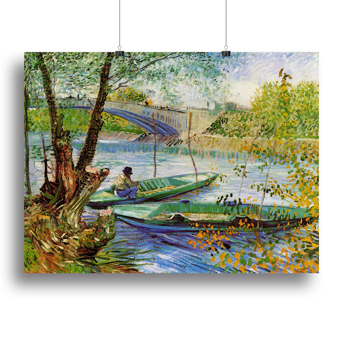 Fishing in Spring by Van Gogh Poster - Unframed