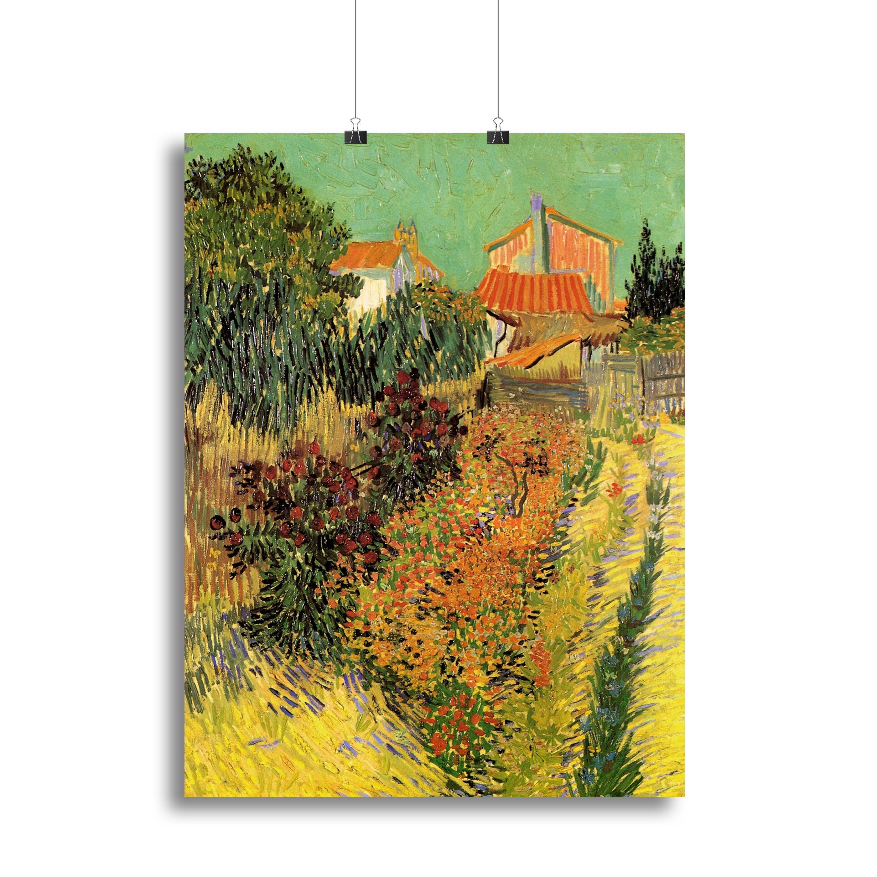 Garden Behind a House by Van Gogh Poster - Unframed