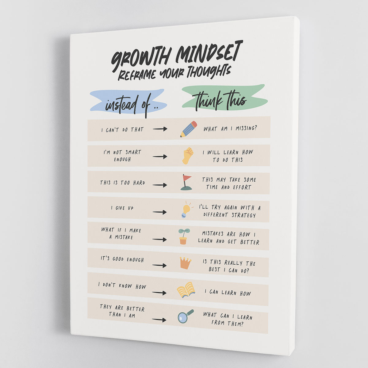 Growth Instead Of Canvas Print or Poster - Canvas Art Rocks - 1