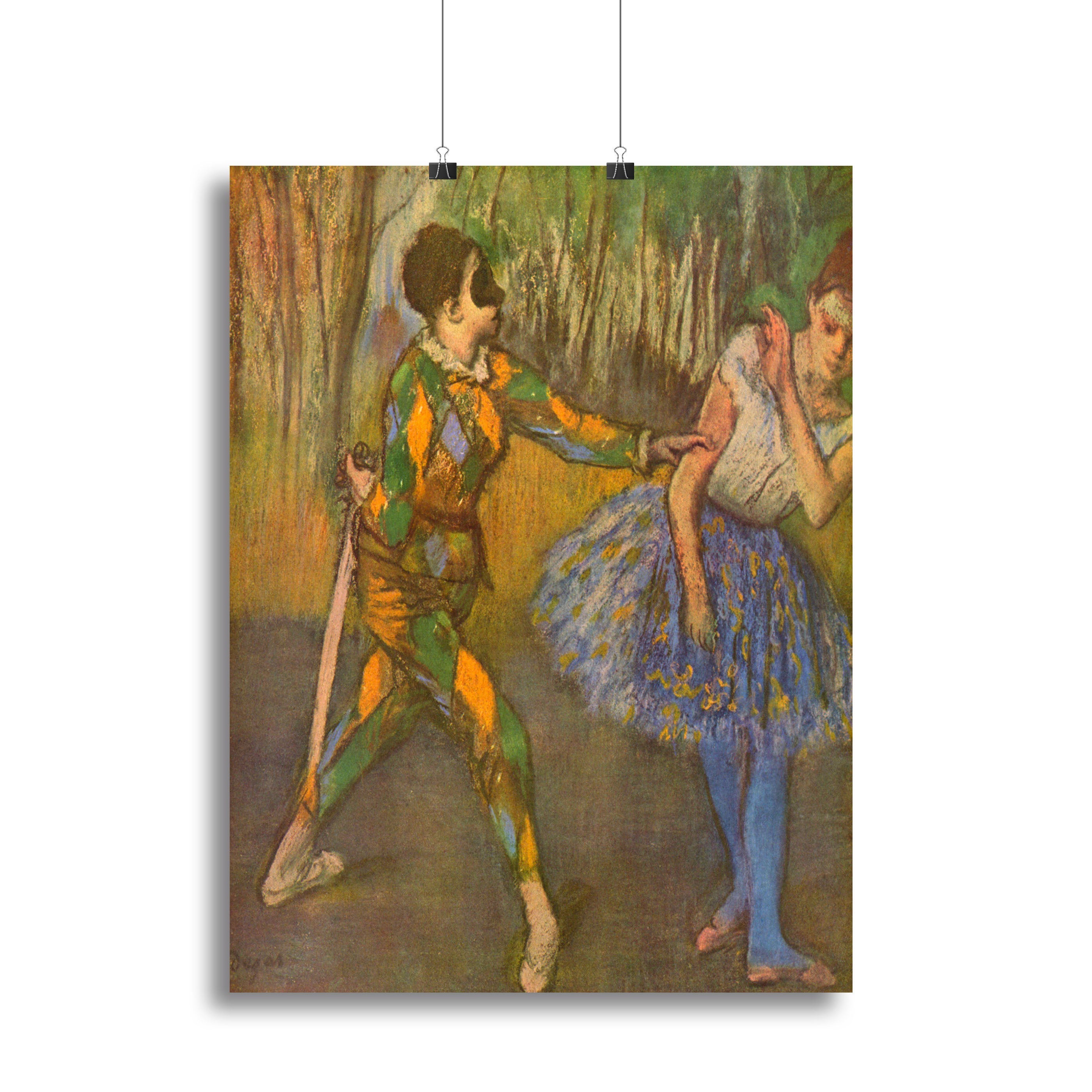 Harlequin and Columbine by Degas Poster - Unframed